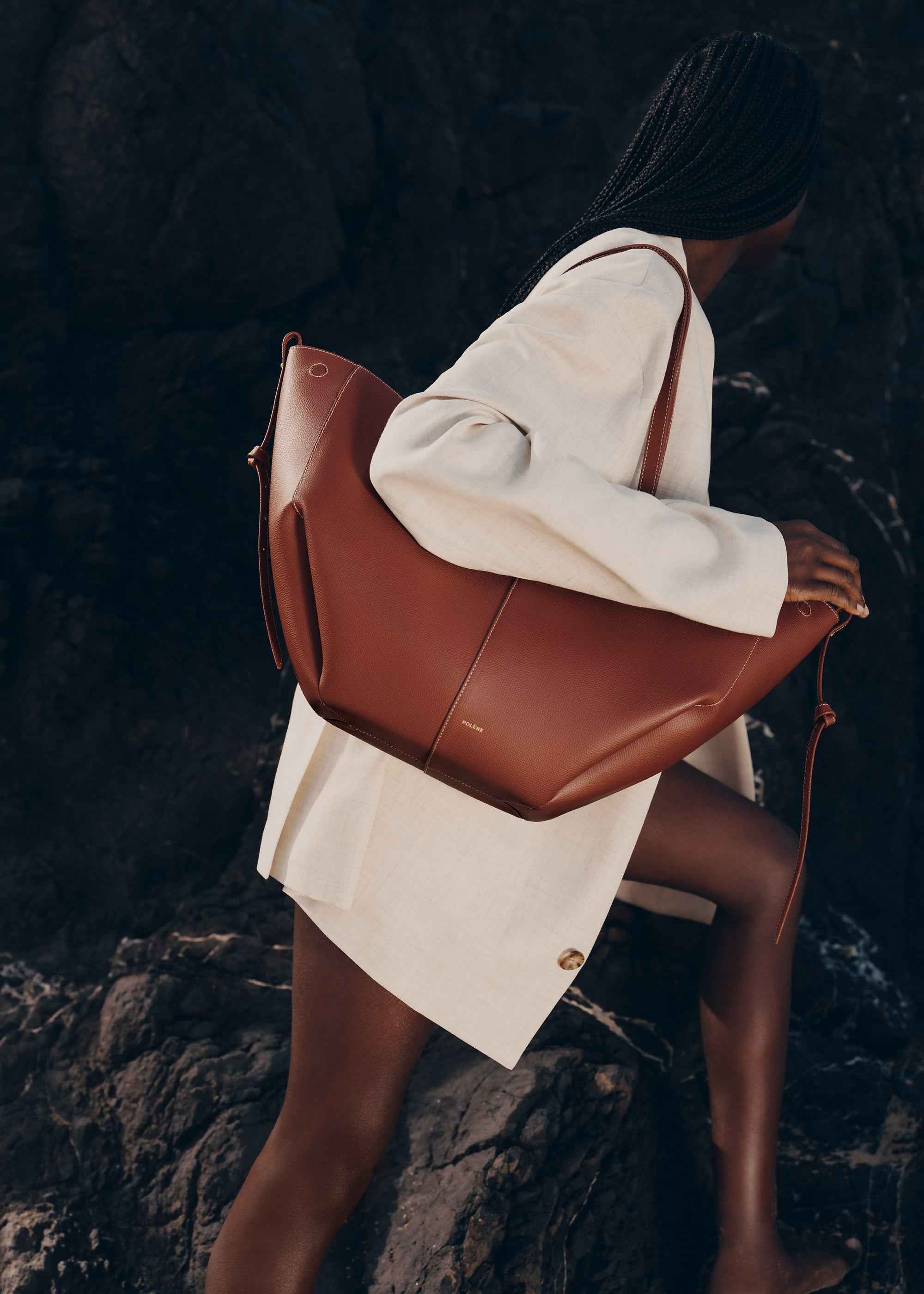 Cyme | WOMEN'S TEXTURED SCULPTURED MIDI CASUAL TOTE BAG