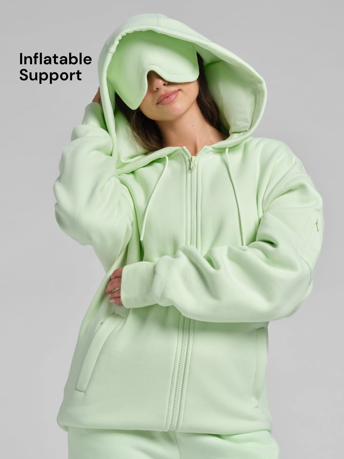 CloudTouch Heavyweight Fleece Inflate Zip Hoodie