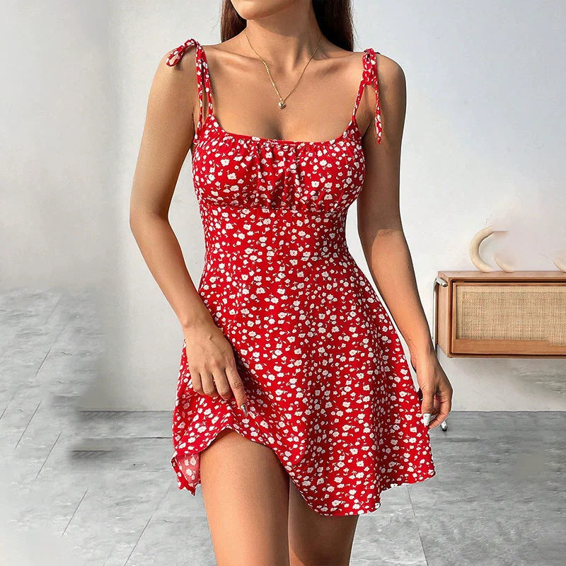 Floral A-Line Mini Summer Casual Dress - ICYBOO
