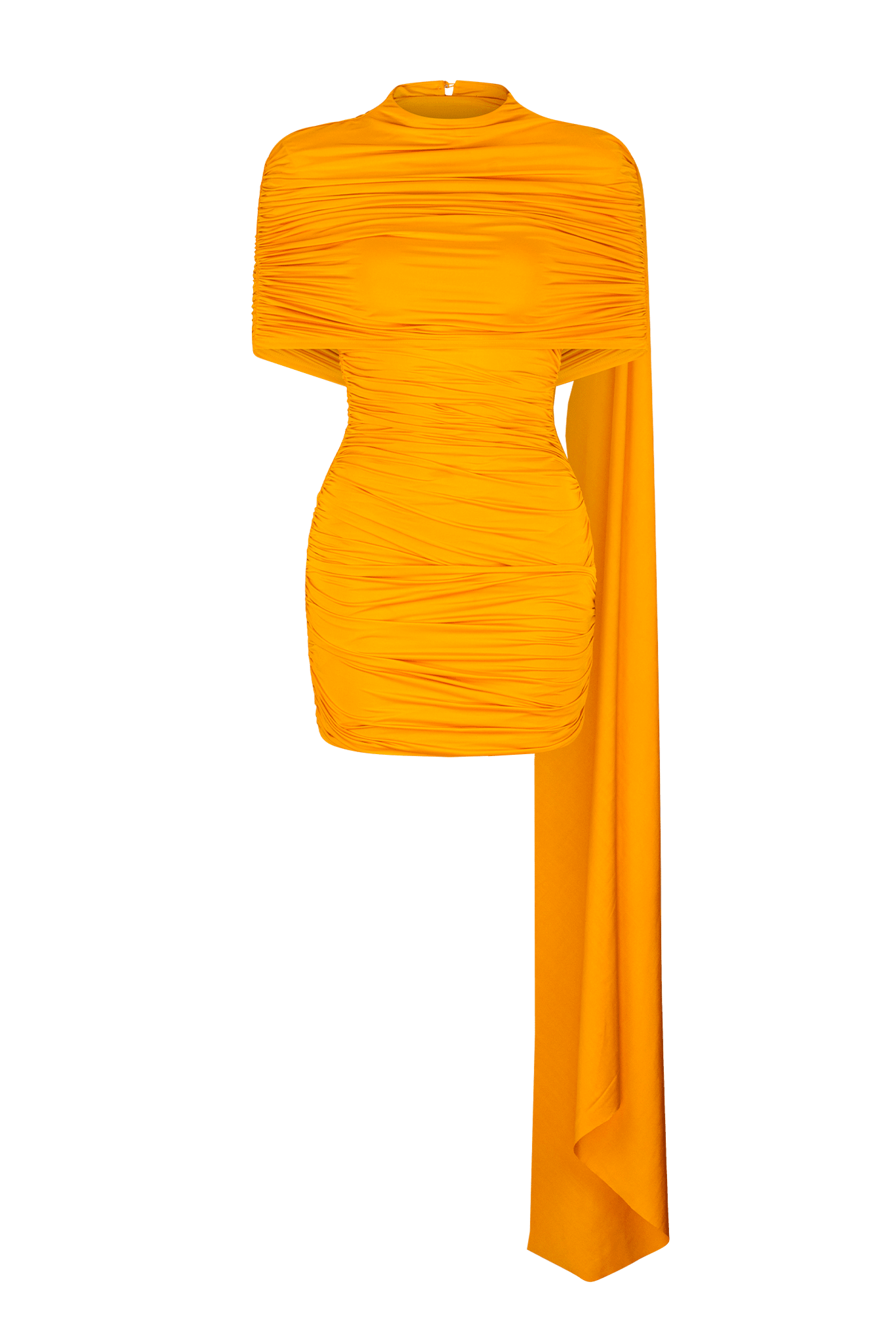 Panorama Ruched Draped Mini Dress