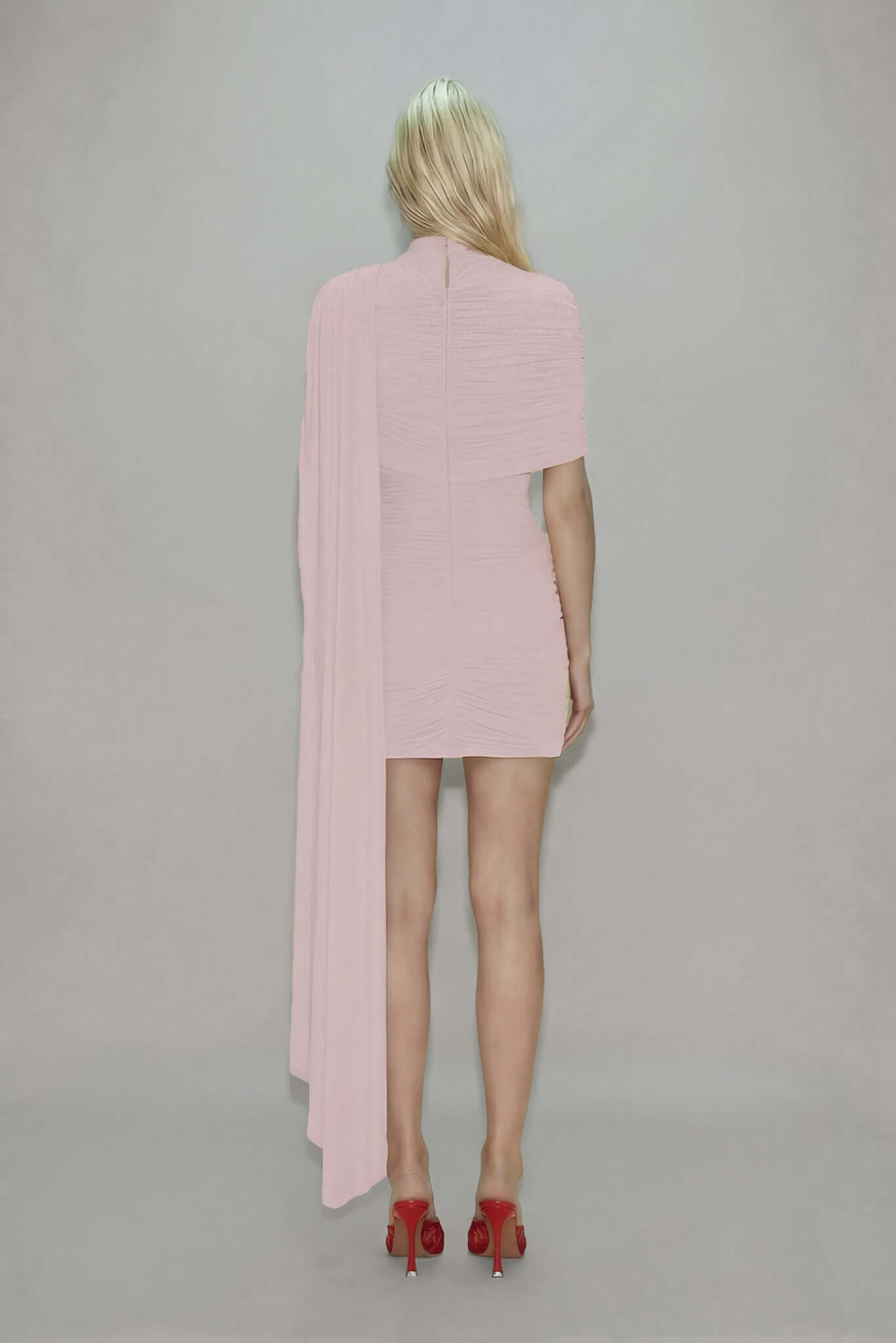 Panorama Ruched Draped Mini Dress