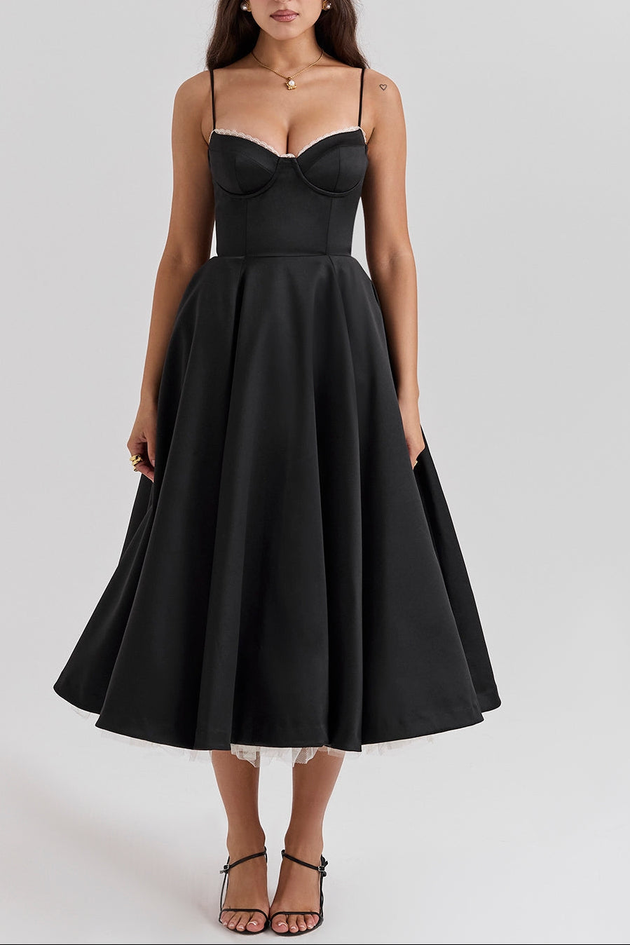 Molly Midi Dress in Black ICYBOO