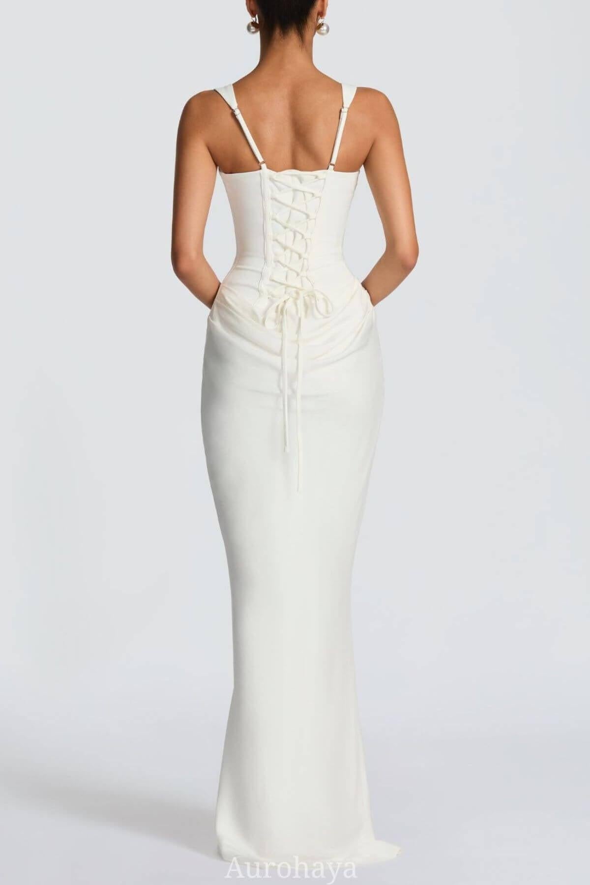 Hortense Square Neck Corset Maxi Dress