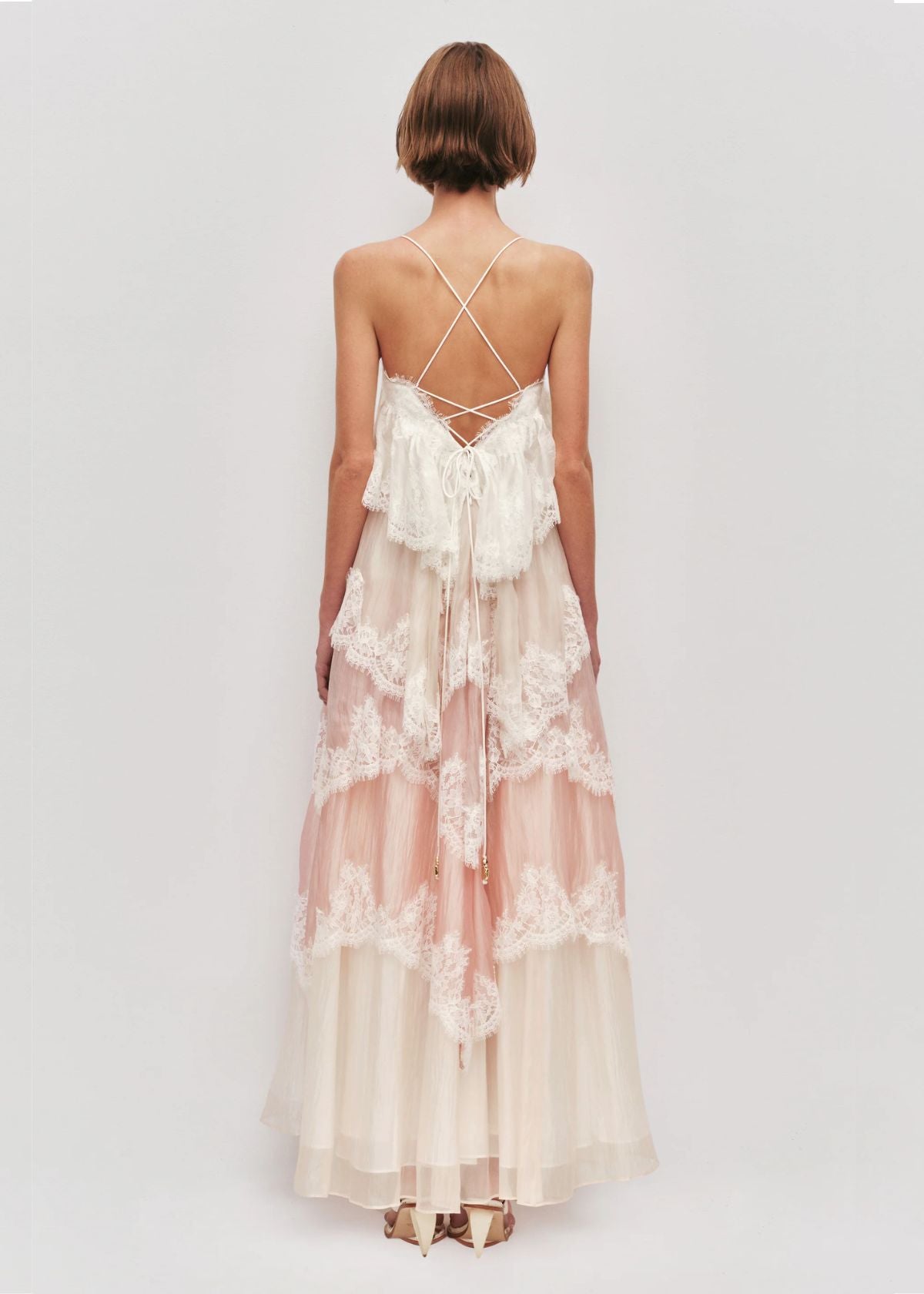 Ophelia Multi Pink Lace Gown ICYBOO