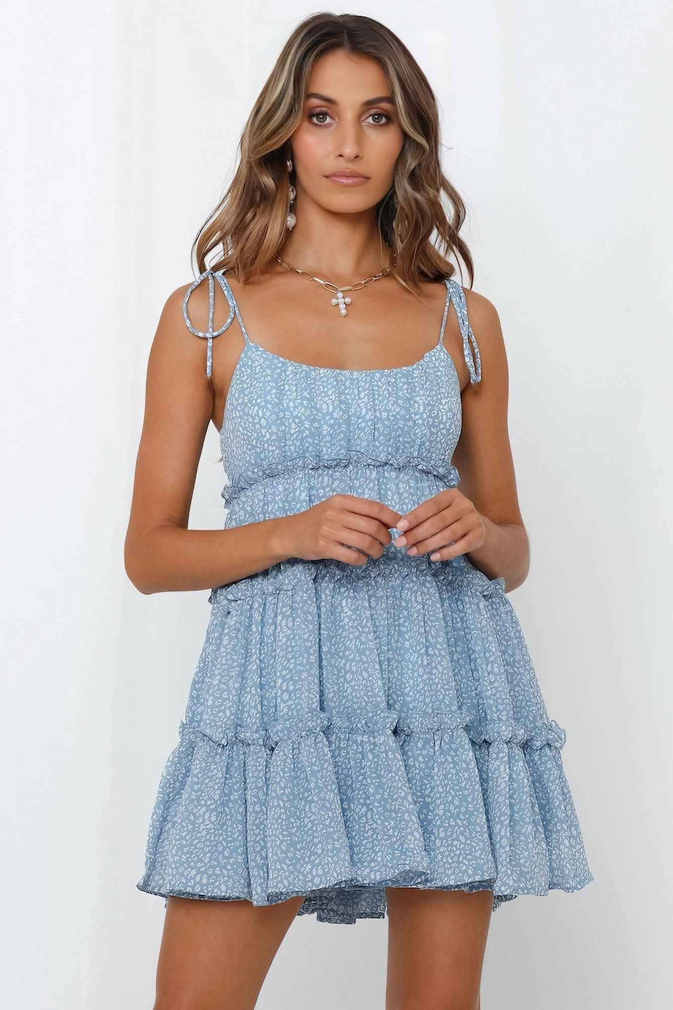 Floral Elegance | SLEEVELESS FLORAL MINI SUMMER DRESS