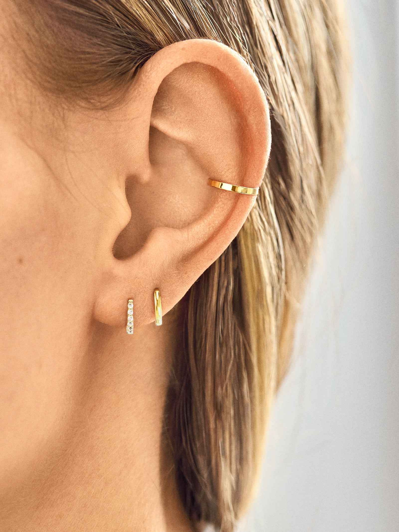 Nicole Gold Earring Set - Gold/Pavé
