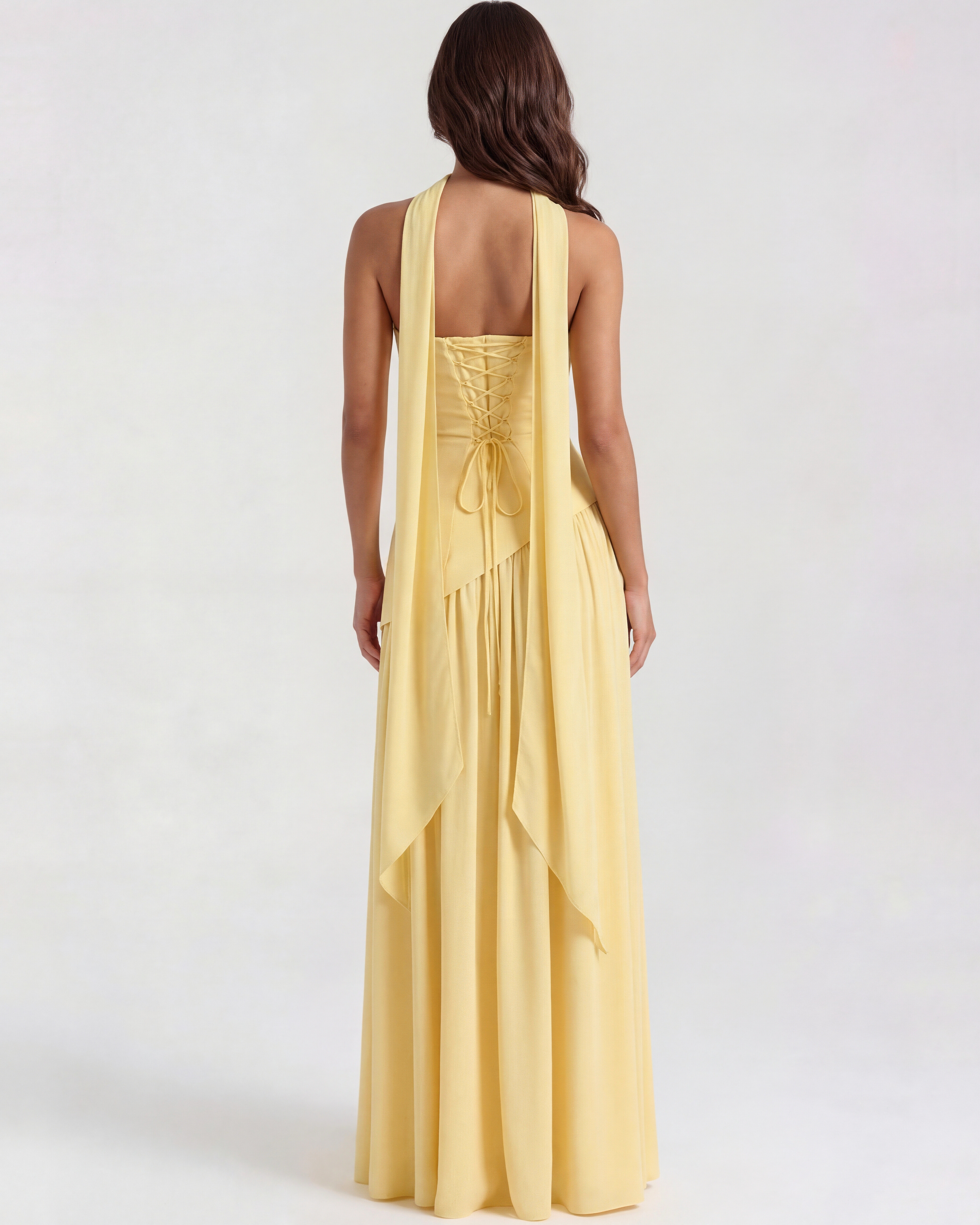 Serena Butter Yellow Maxi Dress - ICYBOO