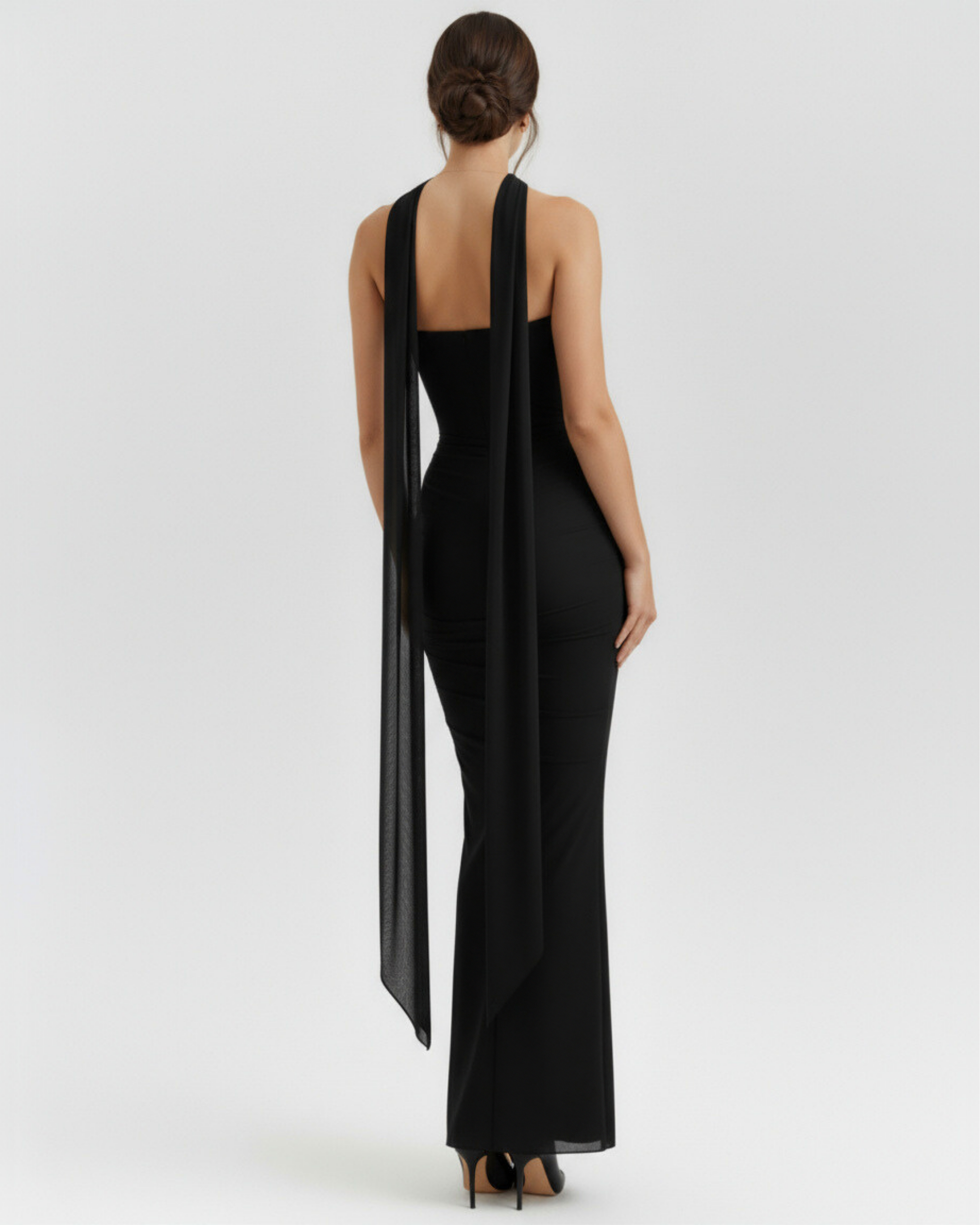 Mesh Maxi Dress Set | Corset & Skirt with Scarf, Romantic Events & Occasions - ICYBOO