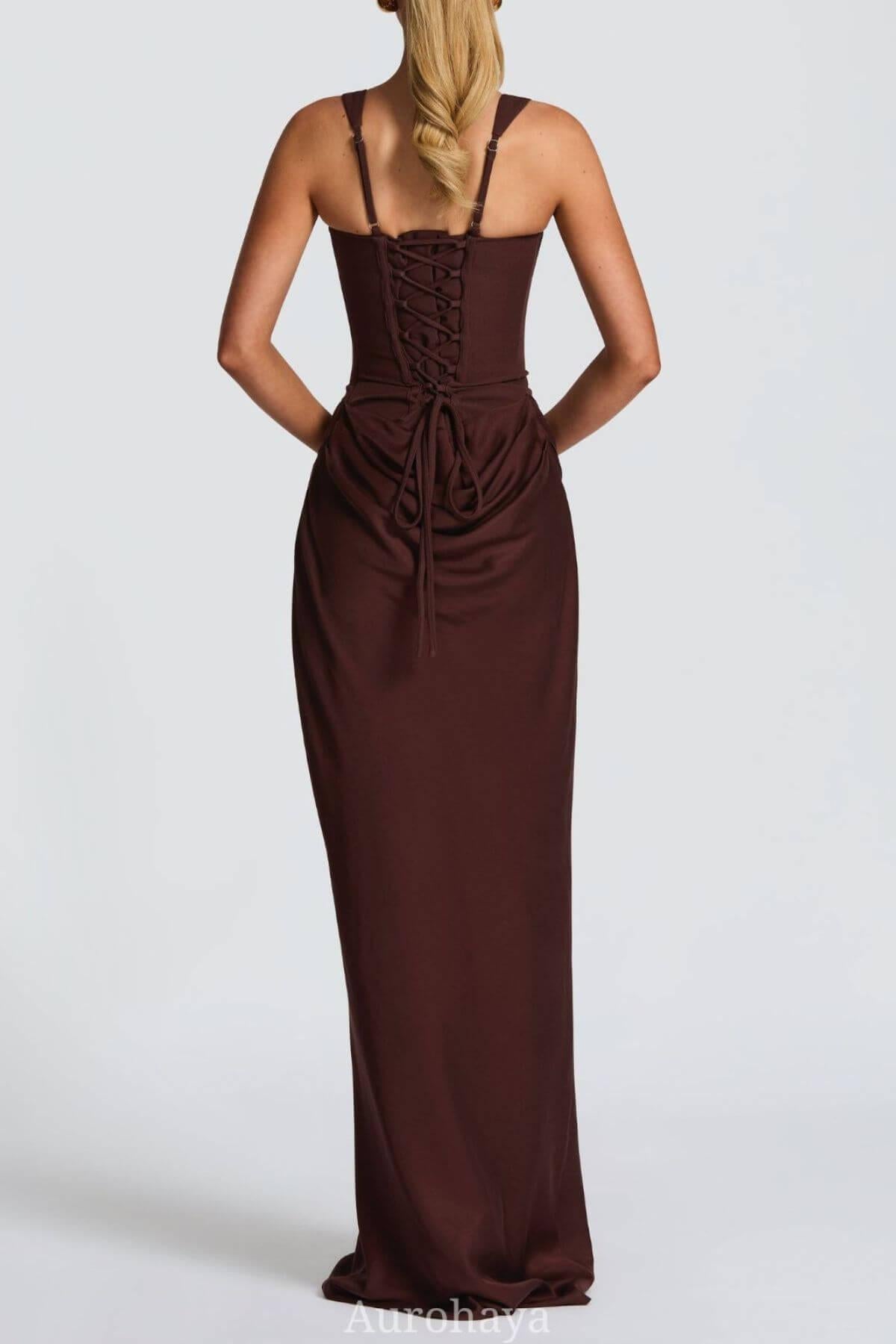 Hortense Square Neck Corset Maxi Dress