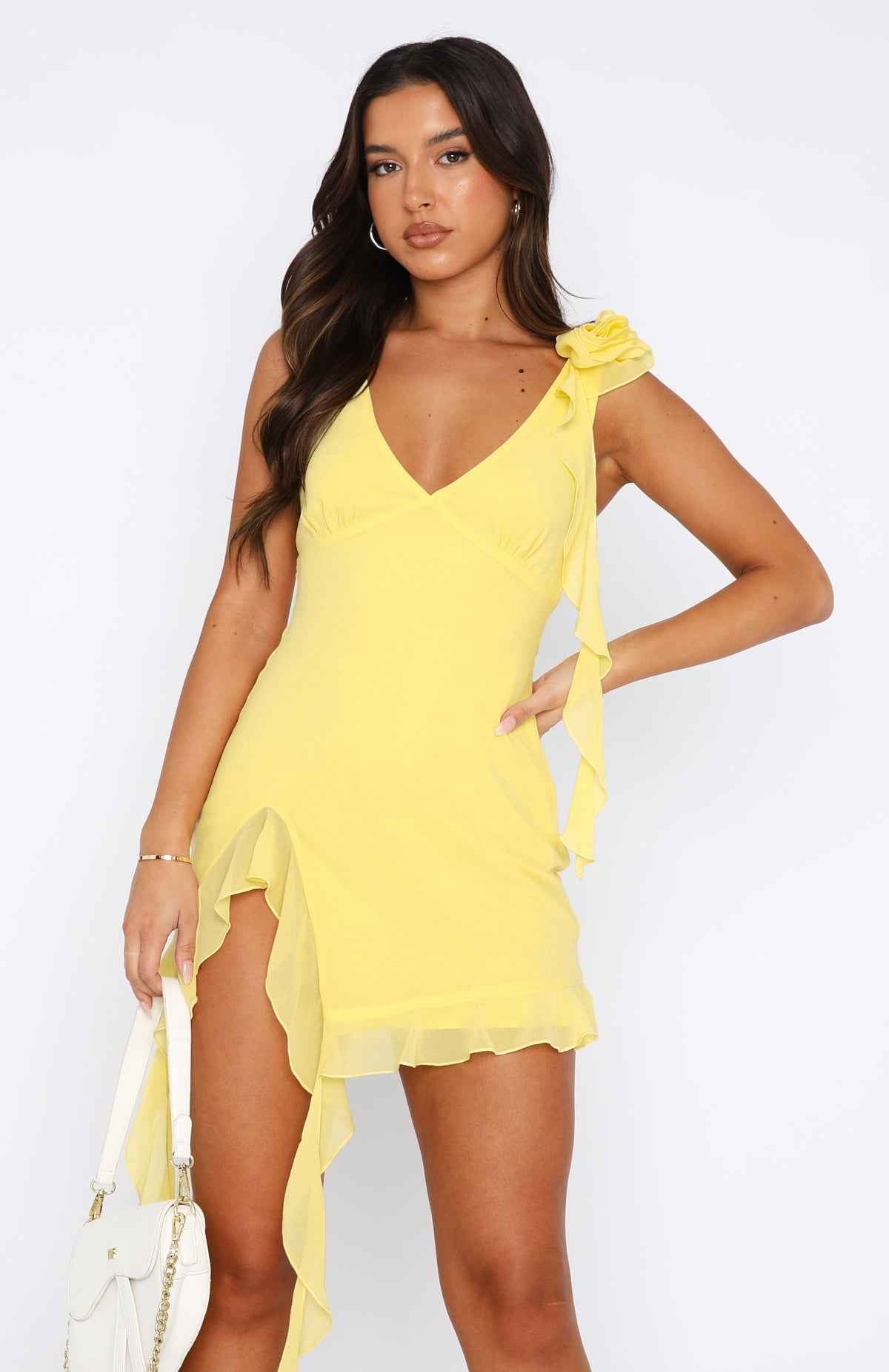 Like That | PLUNGE FRILL MINI PARTY SUMMER DRESS