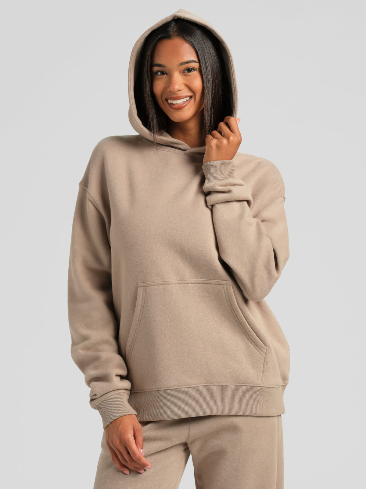 Halo Lightweight Fleece Crop Hoodie