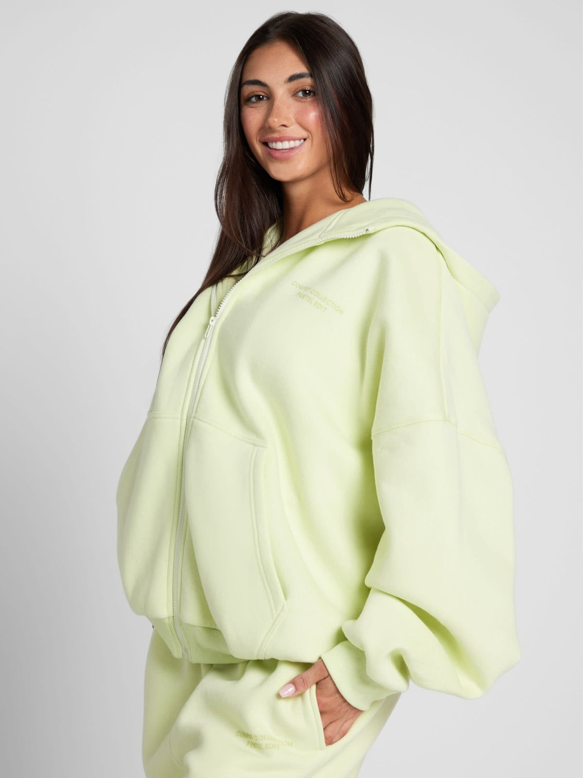 Pastel Heavyweight Fleece Zip Hoodie Mega