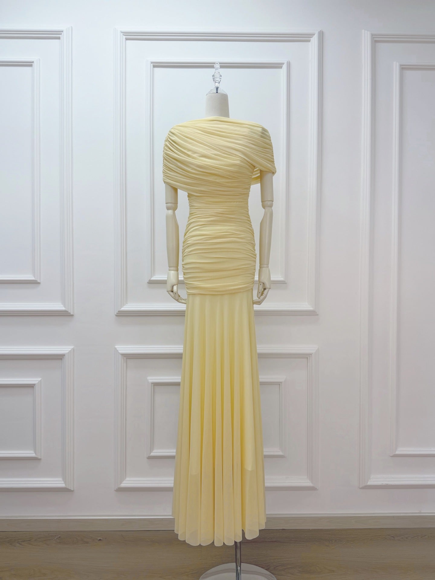Mado One Shoulder Ruched Maxi Dress