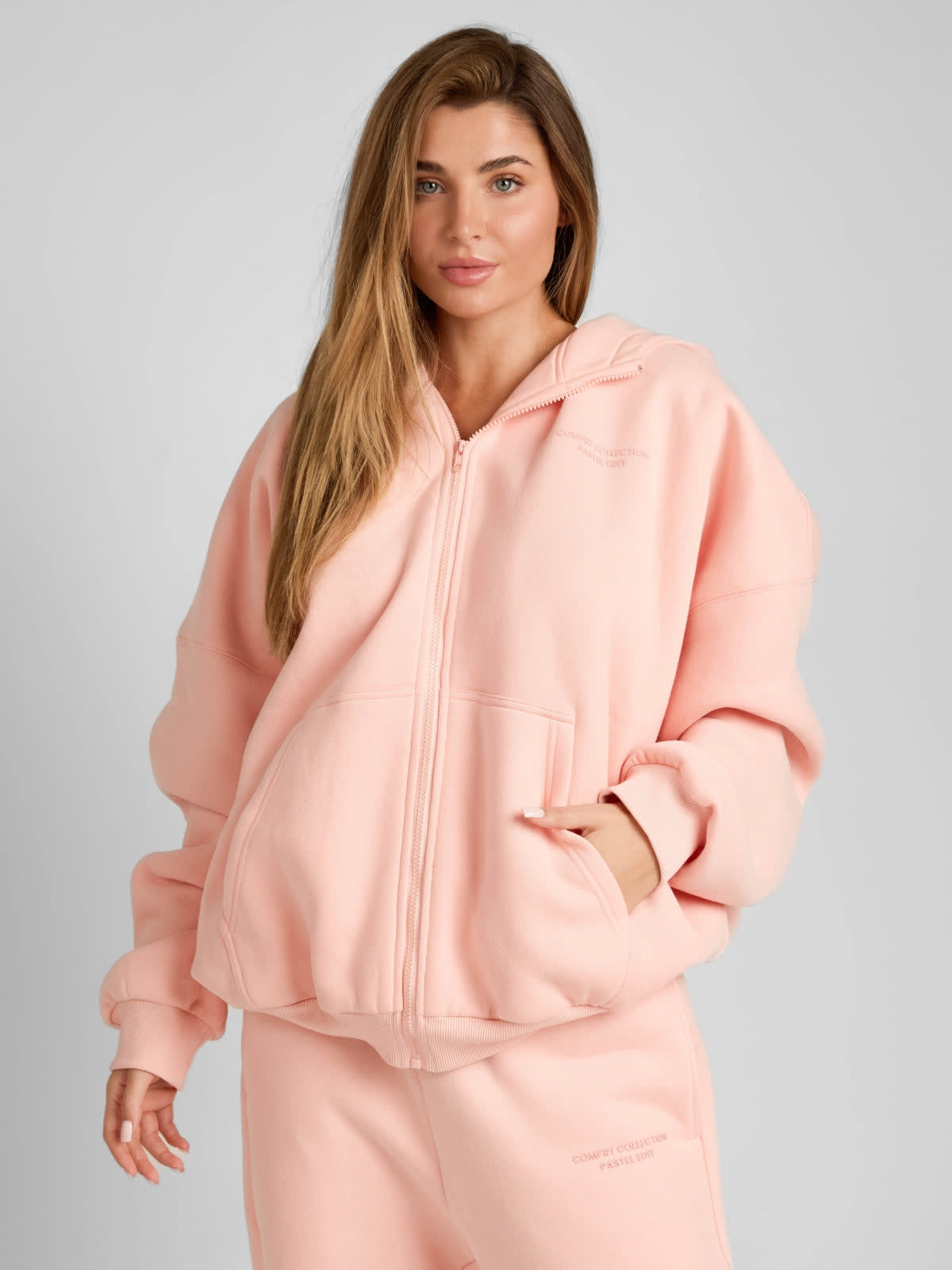 Pastel Heavyweight Fleece Zip Hoodie Mega
