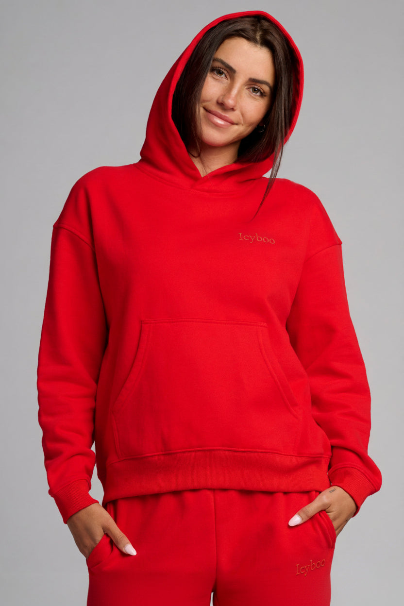 Halo Lightweight Fleece Crop Hoodie