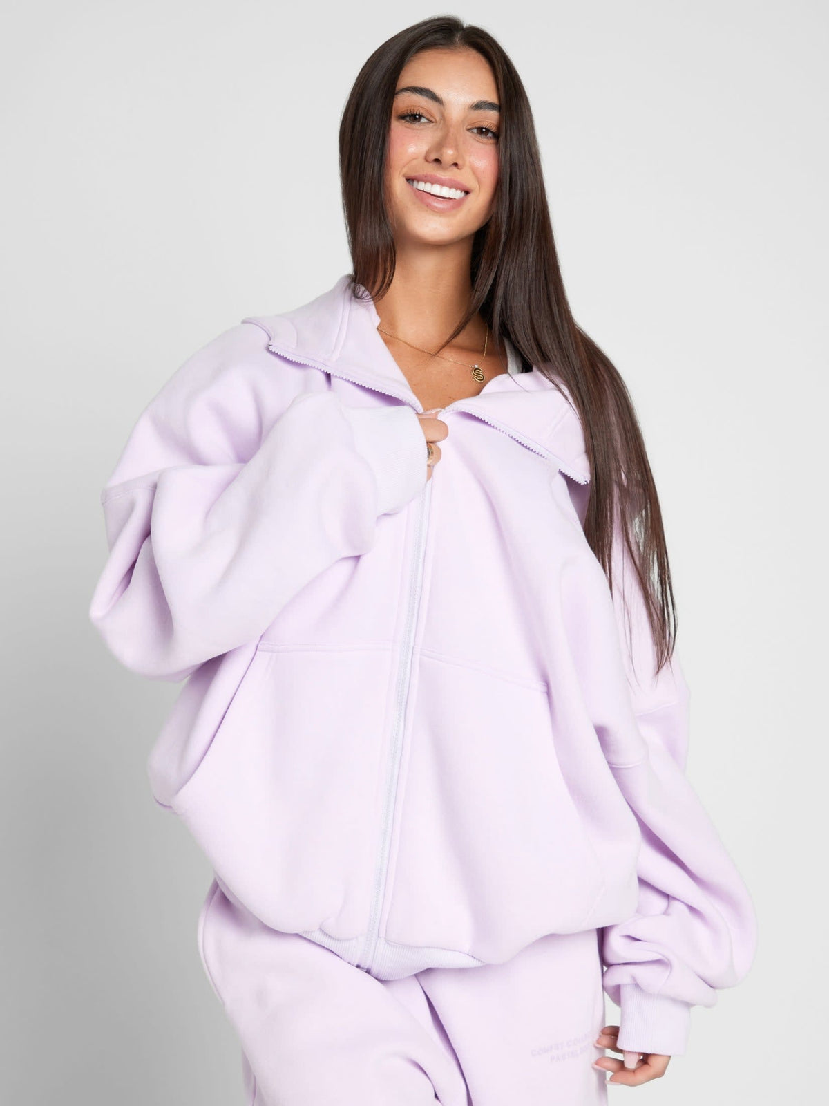 Pastel Heavyweight Fleece Zip Hoodie Mega