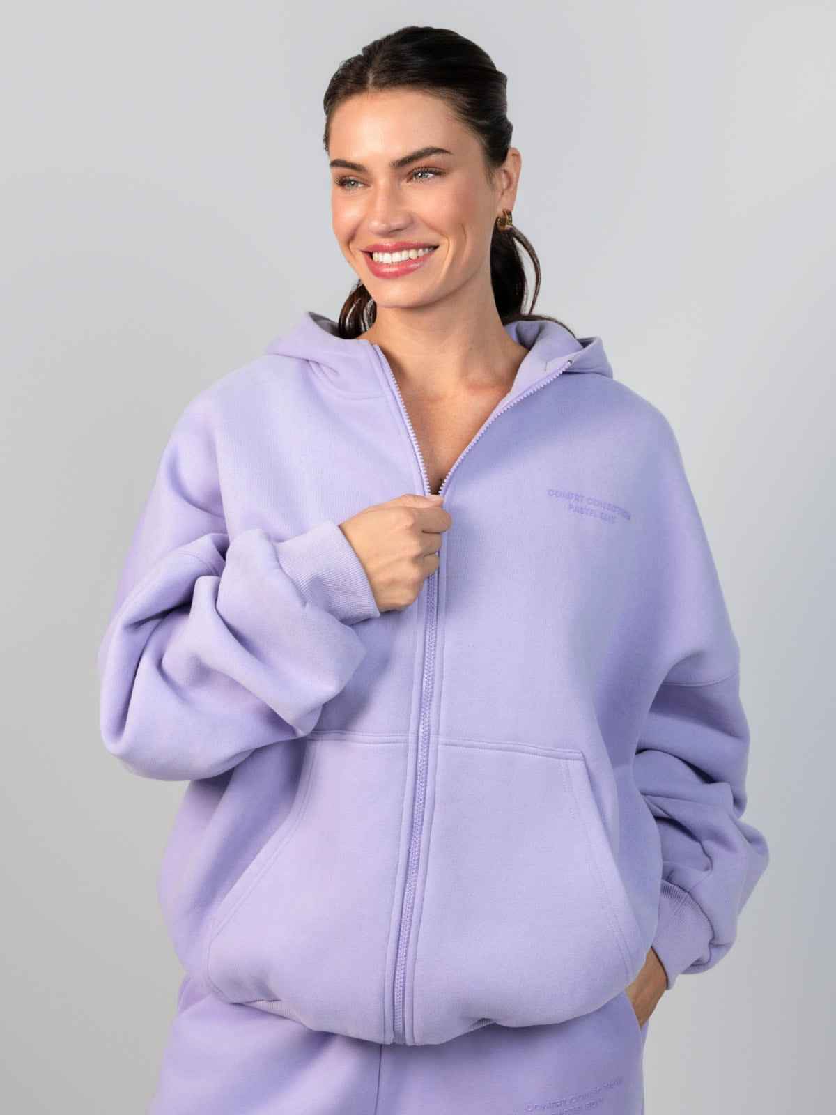 Pastel Heavyweight Fleece Zip Hoodie Mega