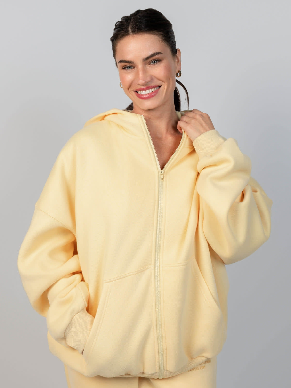 Pastel Heavyweight Fleece Zip Hoodie Mega