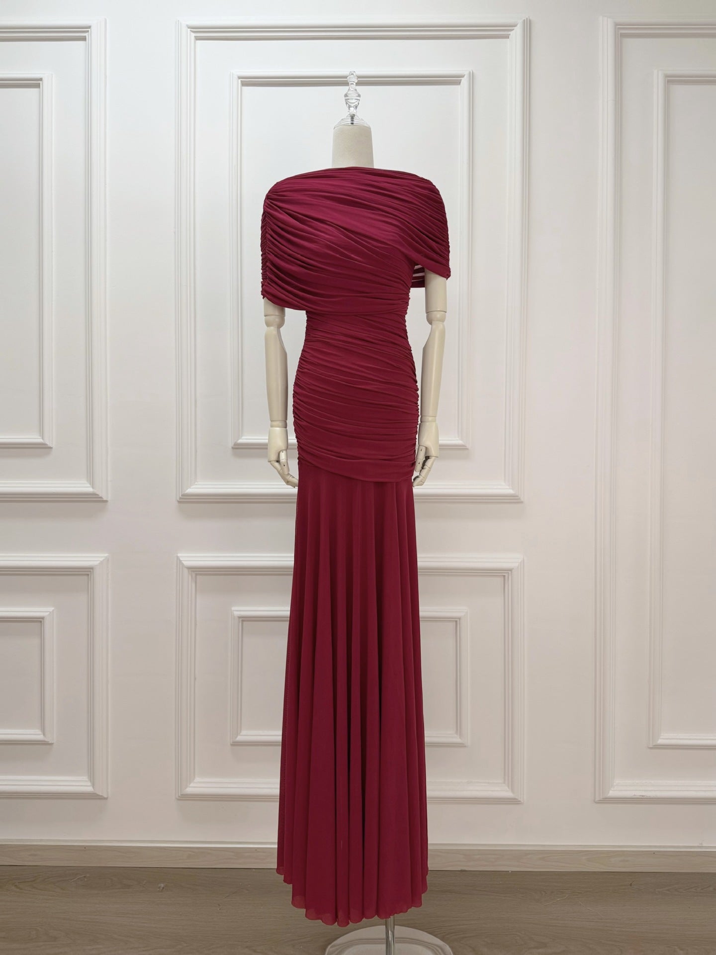 Mado One Shoulder Ruched Maxi Dress
