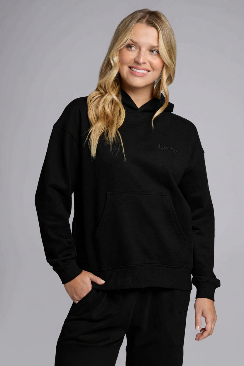Halo Lightweight Fleece Crop Hoodie