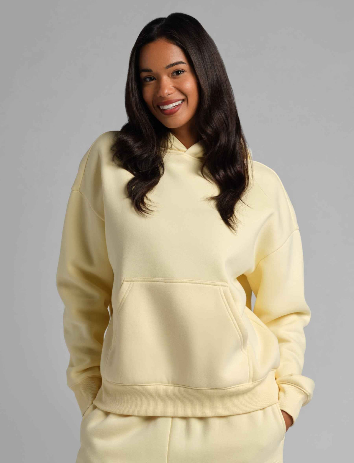 Basic Crop Fleece Hoodie