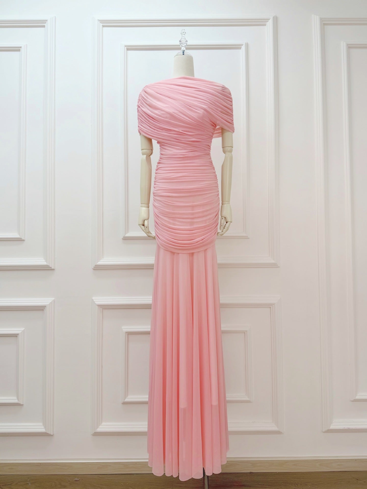 Mado One Shoulder Ruched Maxi Dress