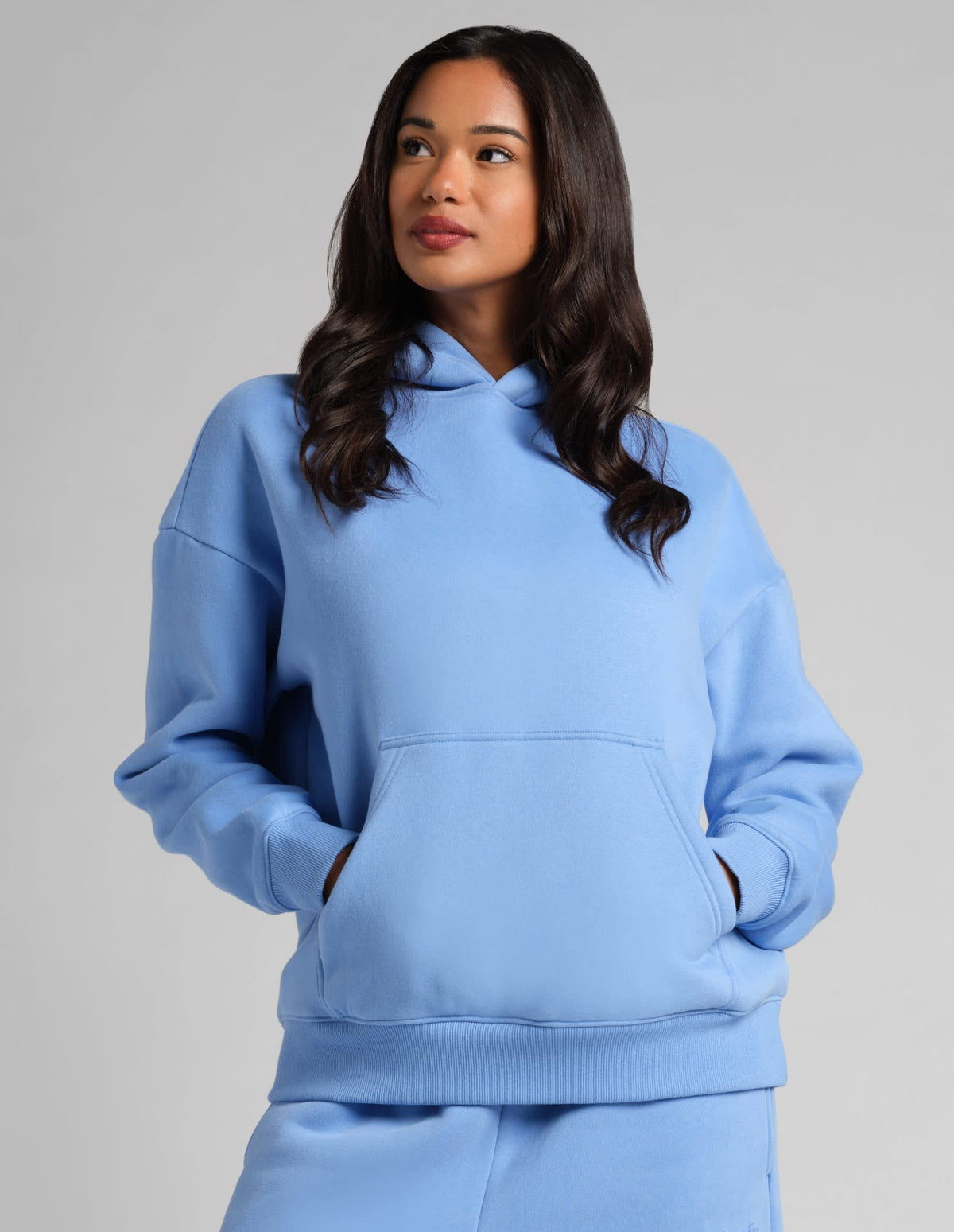 Basic Crop Fleece Hoodie