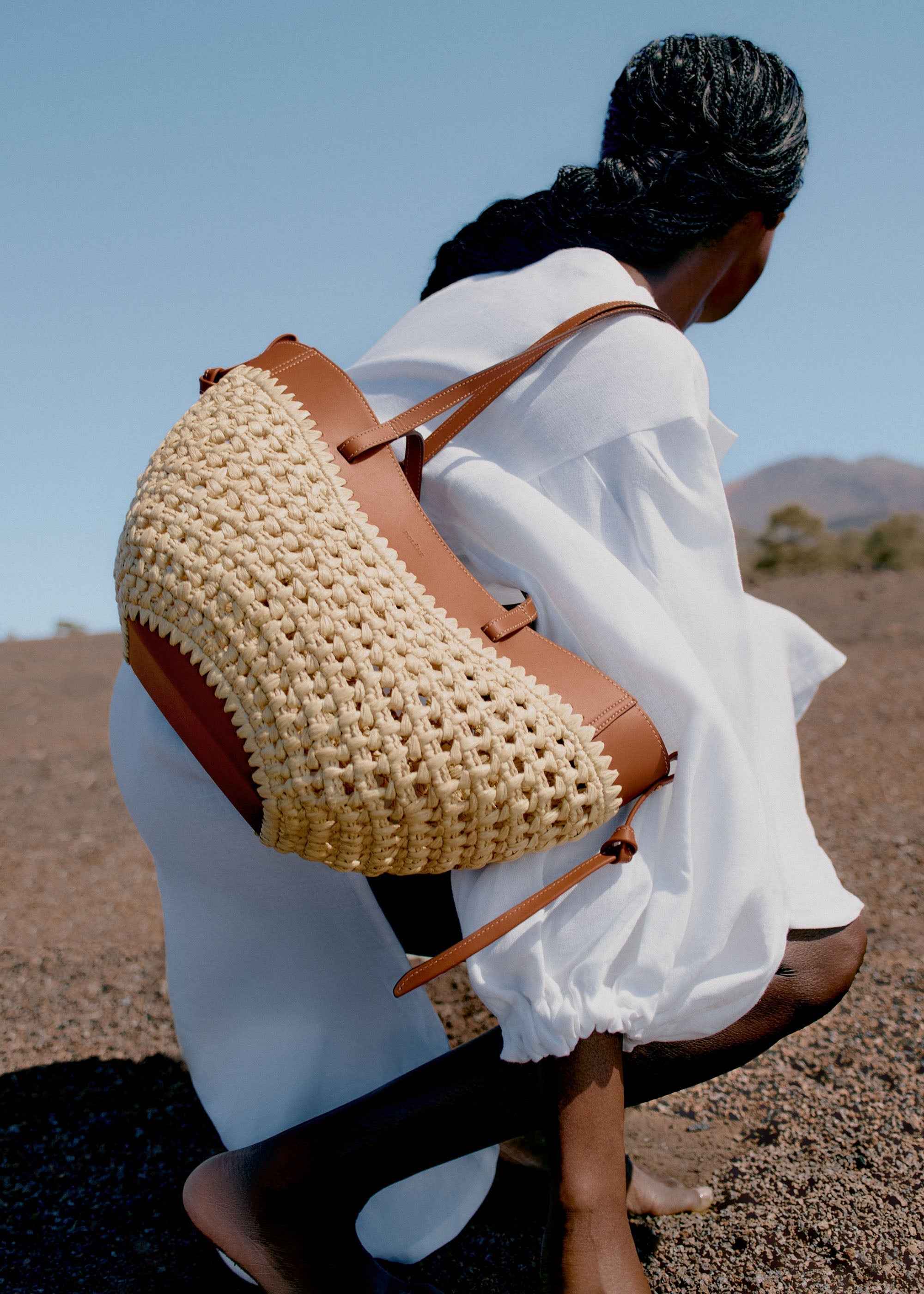 Cyme Mini | WOMEN'S SCULPTURED RAFFIA MINI SUMMER TOTE BAG