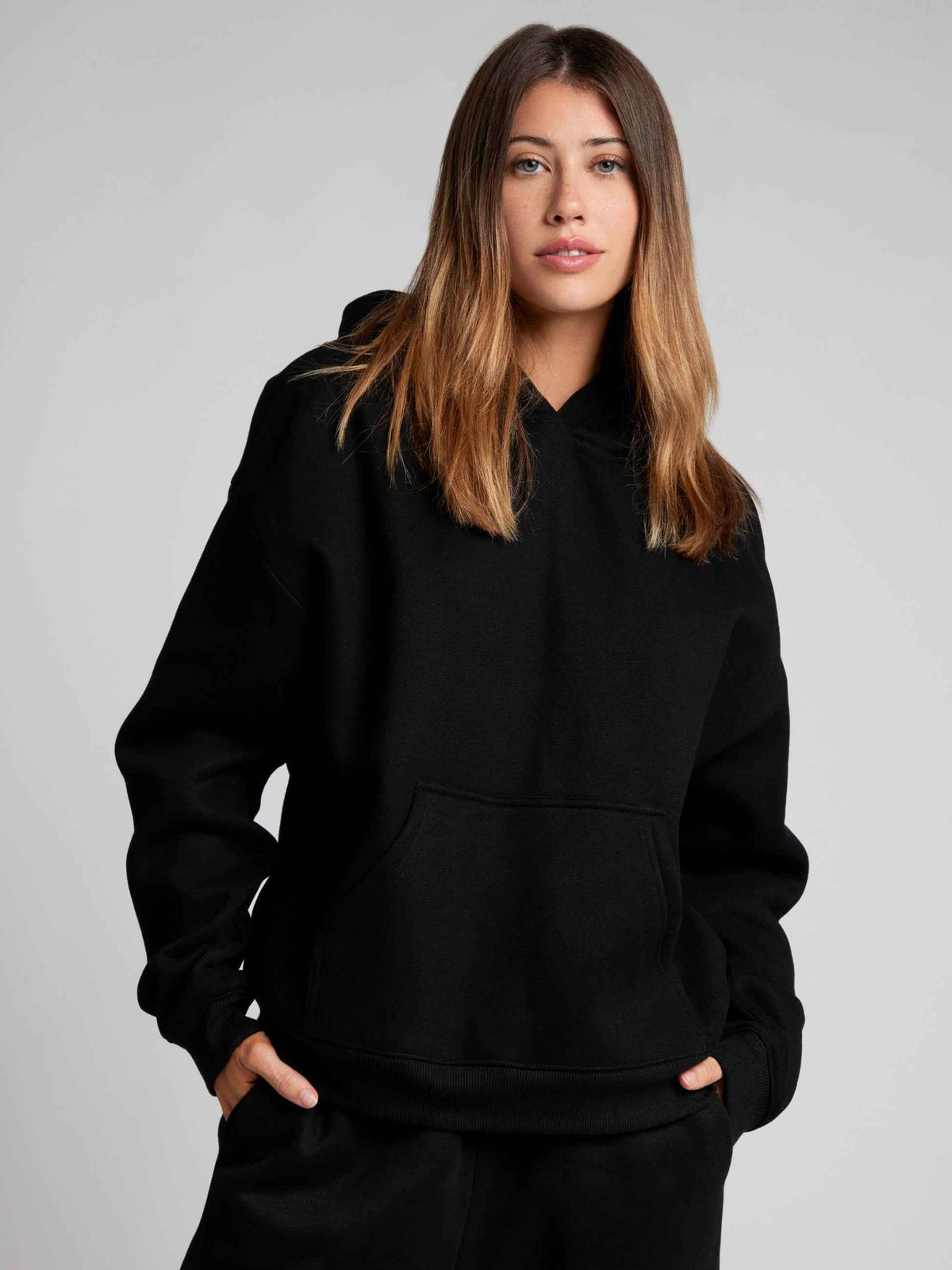 Basic Crop Fleece Hoodie