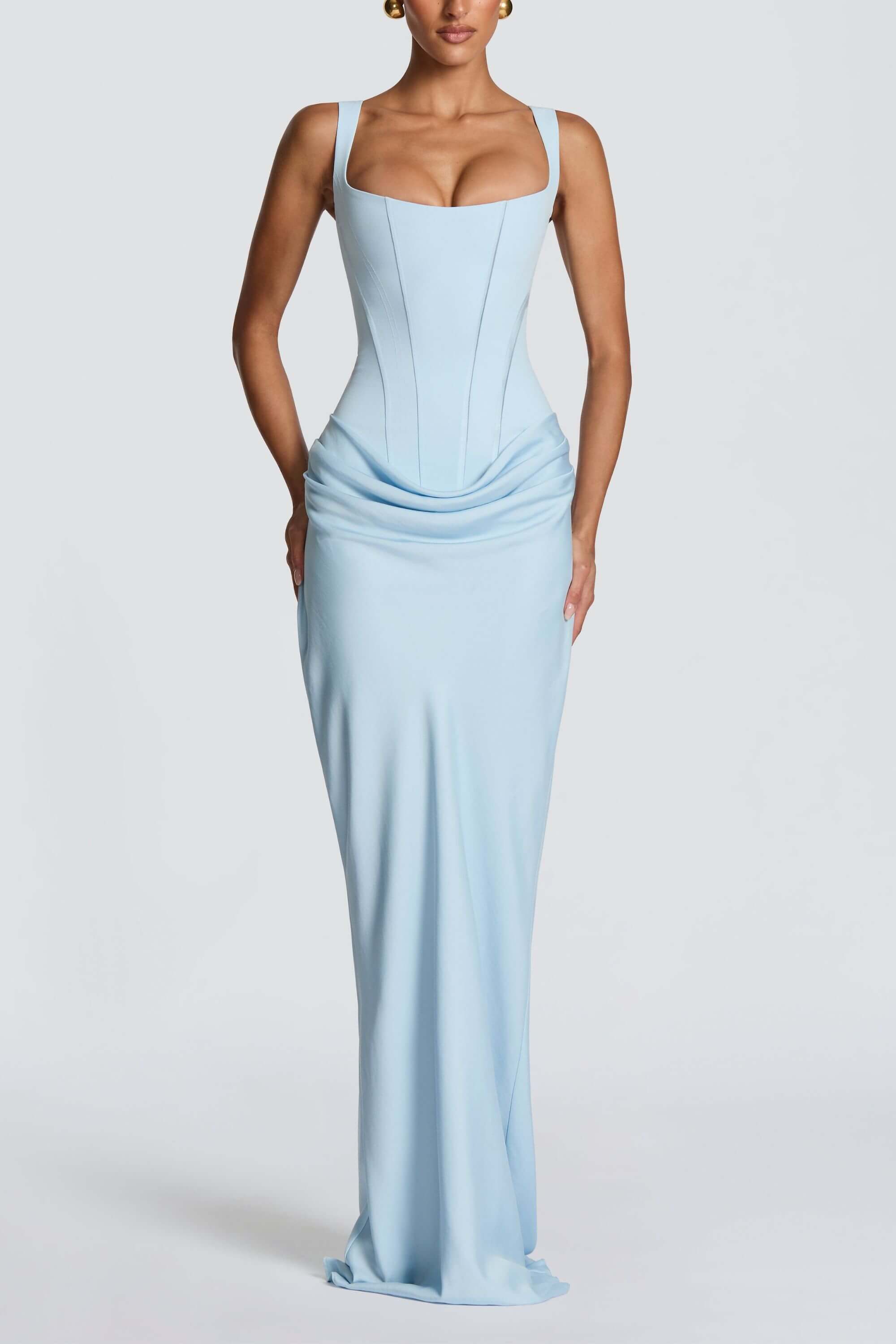Hortense Square Neck Corset Maxi Dress