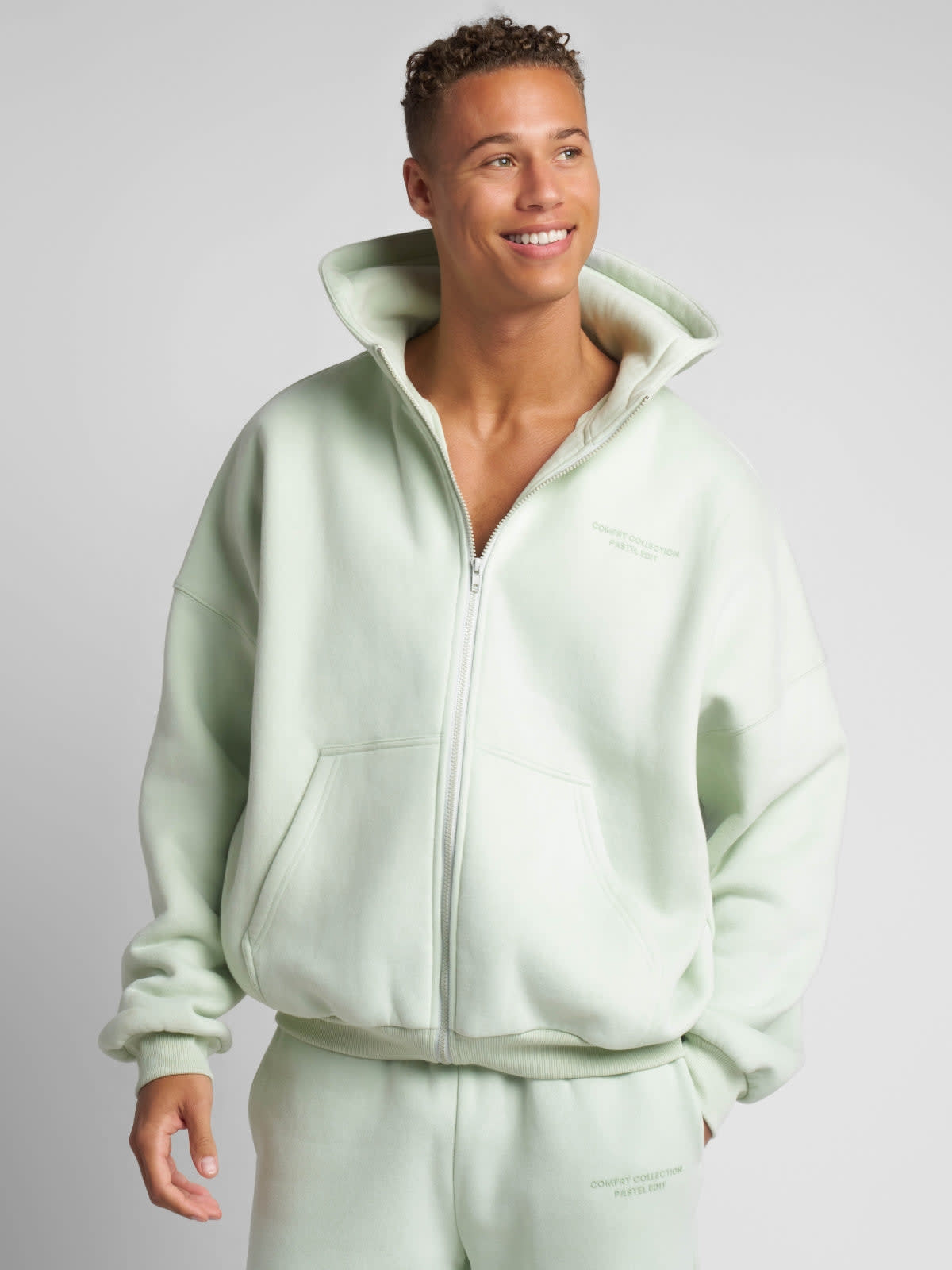 Pastel Heavyweight Fleece Zip Hoodie Mega