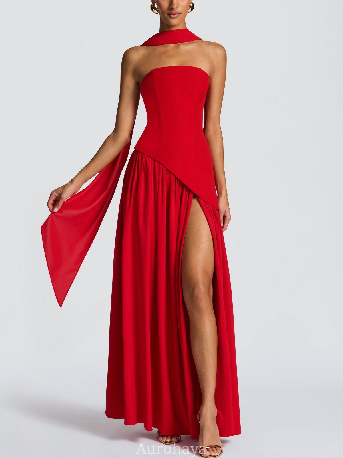 Solène Asymmetrical Maxi Gown