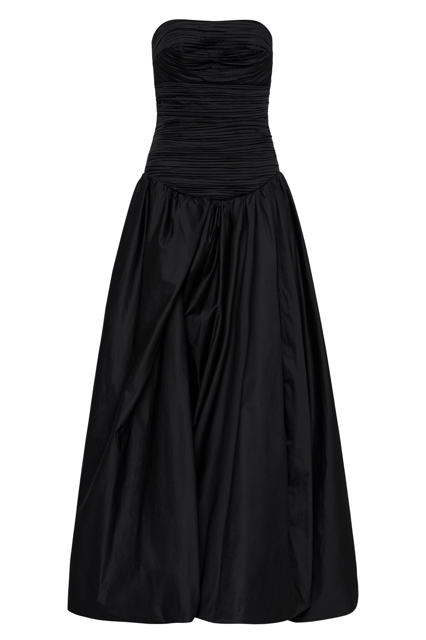 Violette strapless ruched maxi formal evening dress - ICYBOO