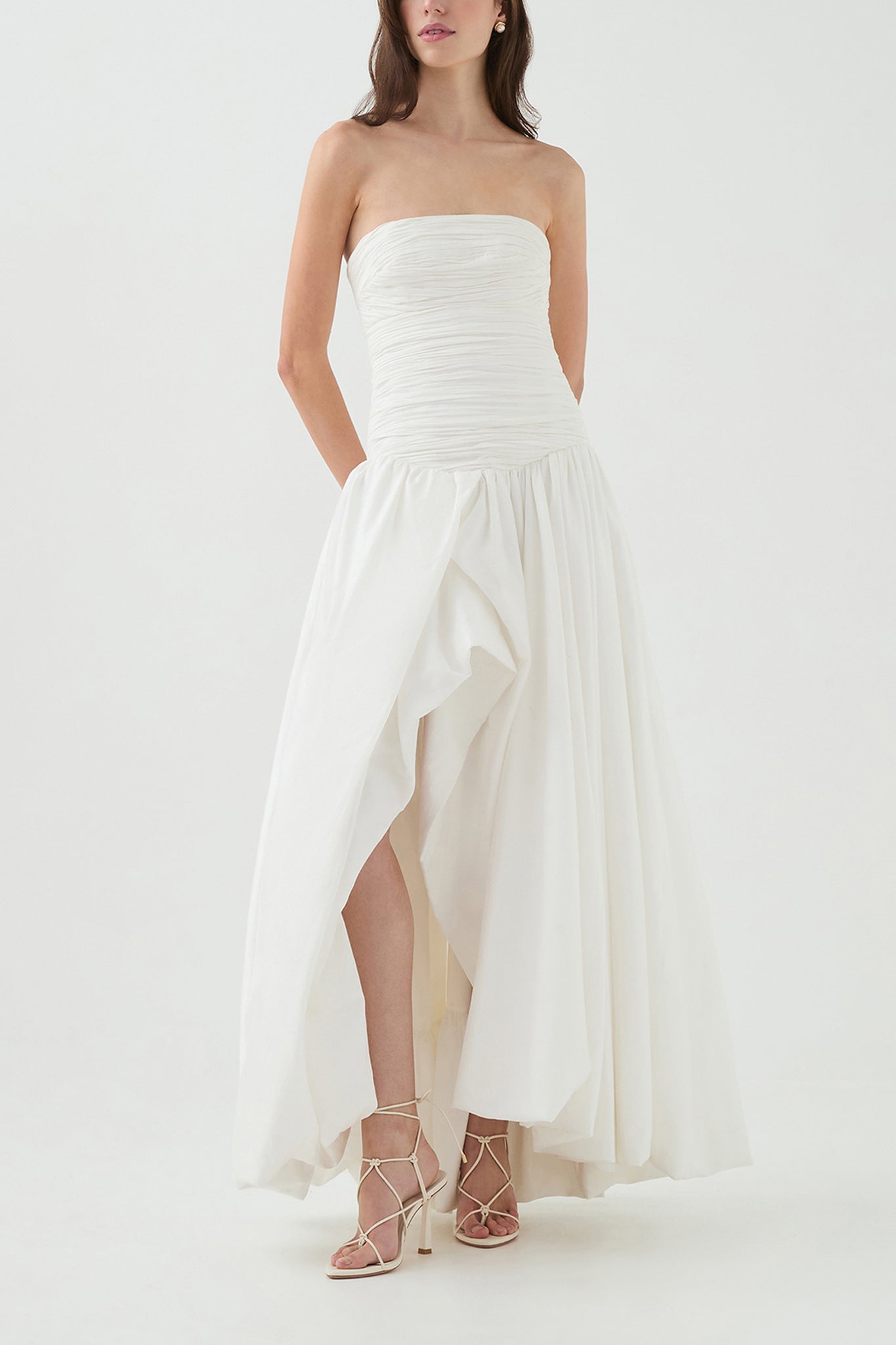 Violette Bubble Hem Maxi Drs - ICYBOO
