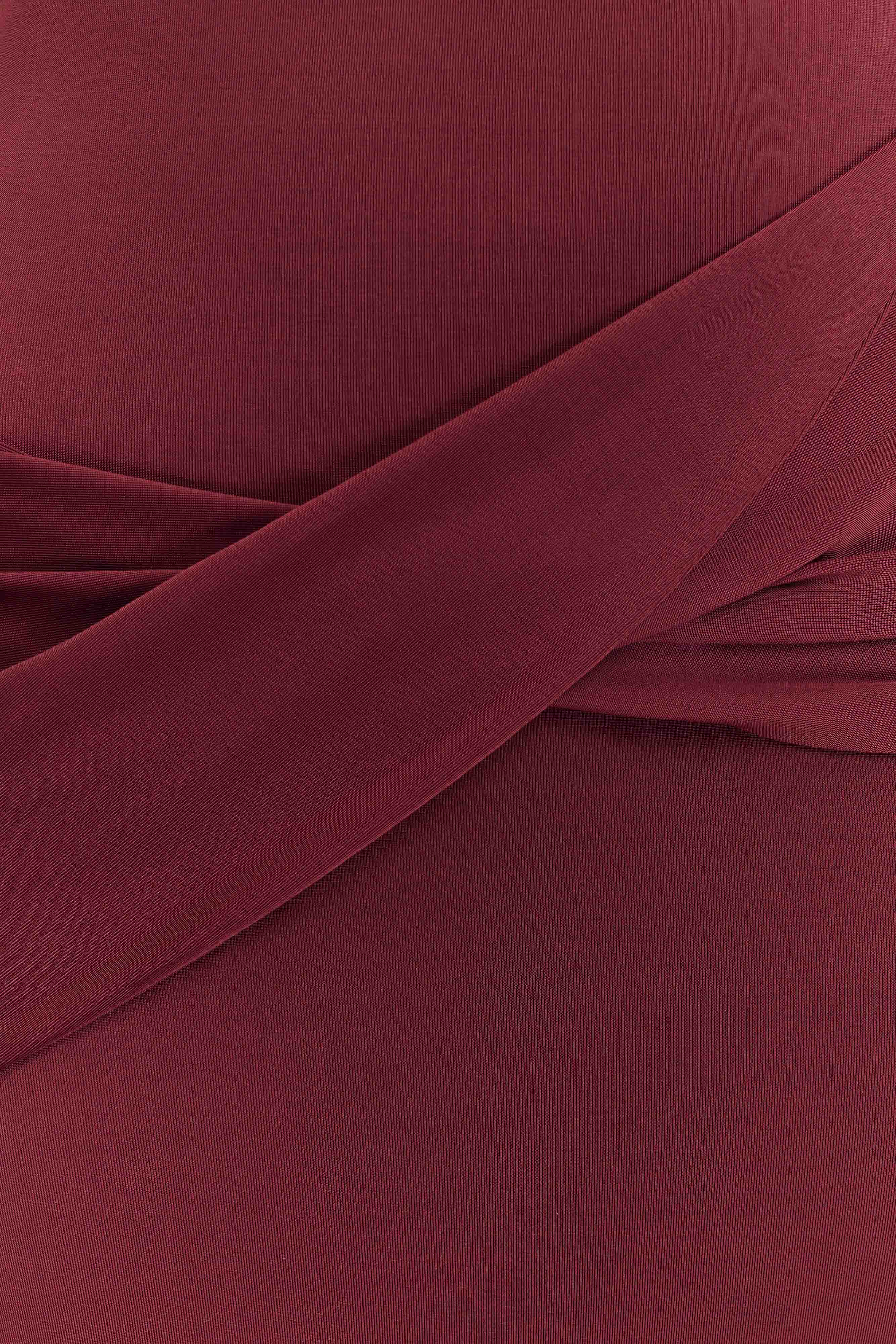 Henley Wine Slinky Maxi Dress - ICYBOO