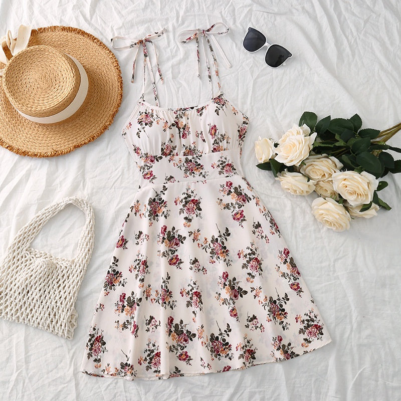 Floral A-Line Mini Summer Casual Dress - ICYBOO