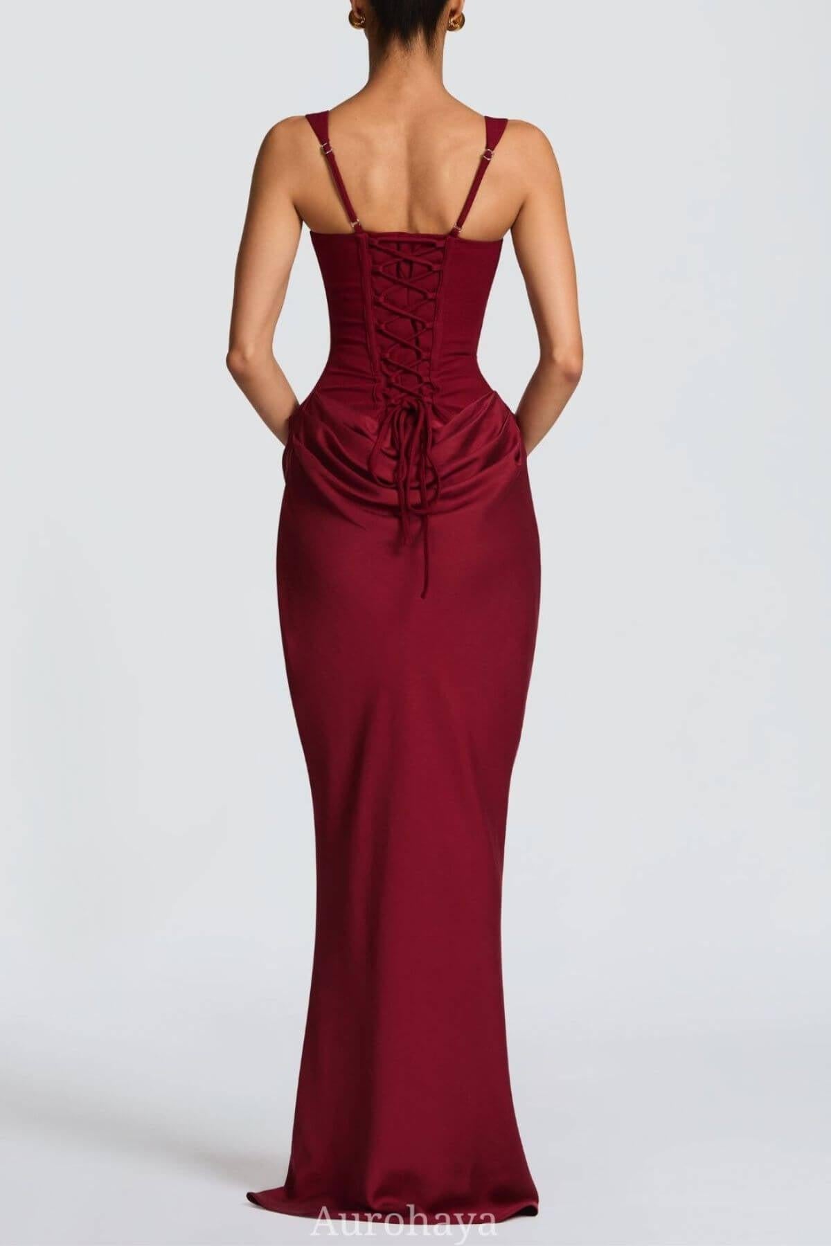 Hortense Square Neck Corset Maxi Dress