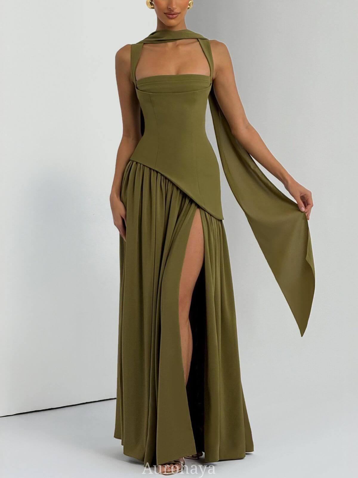 Solène Asymmetrical Maxi Gown
