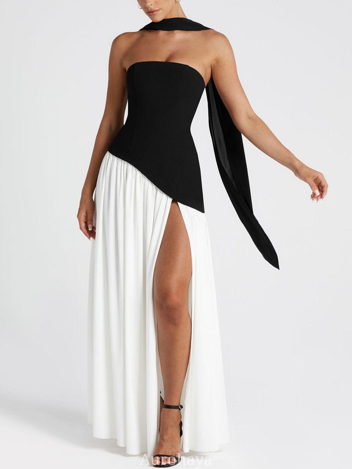 Solène Asymmetrical Maxi Gown
