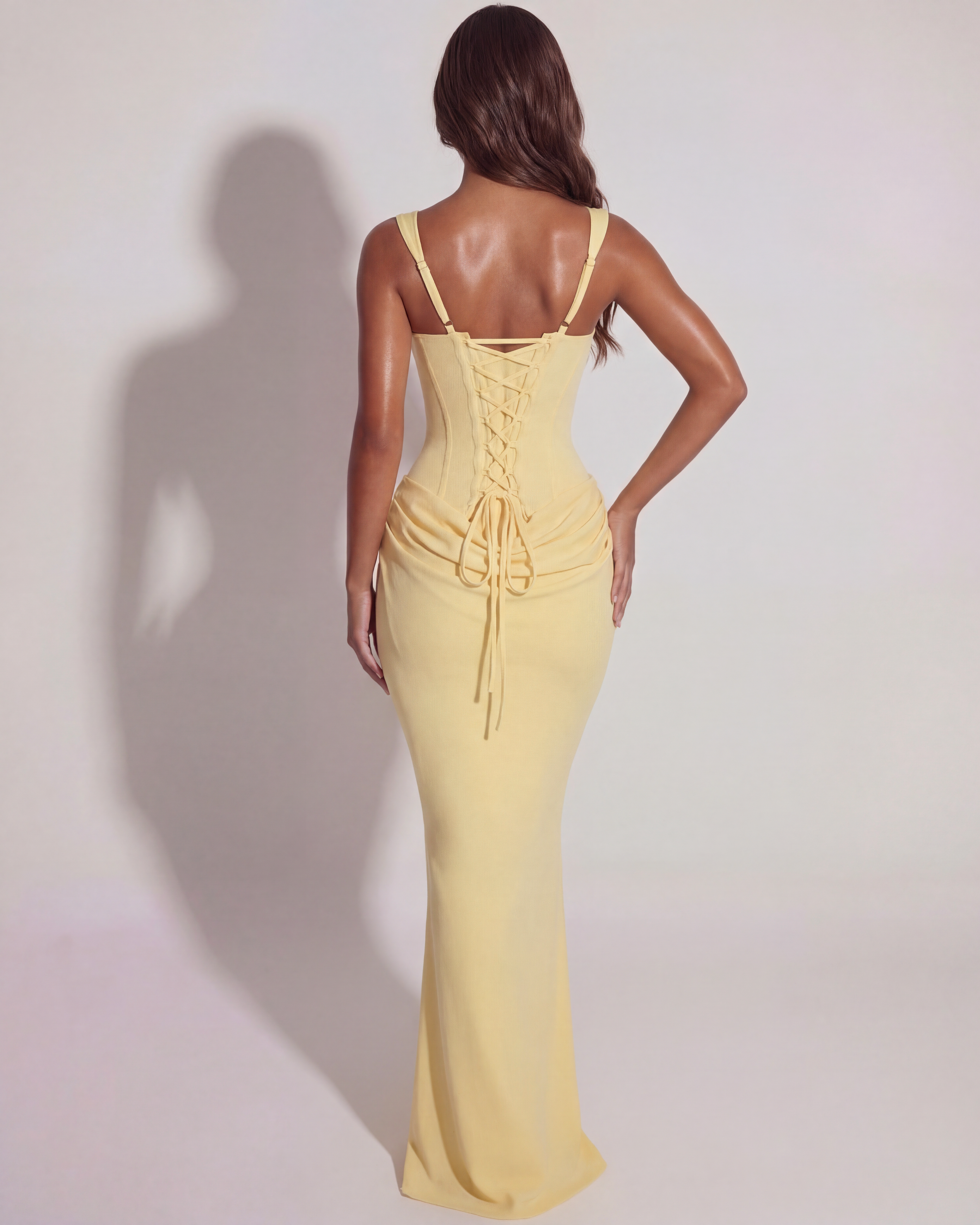 Eleonora Butter Yellow Maxi Dress - ICYBOO