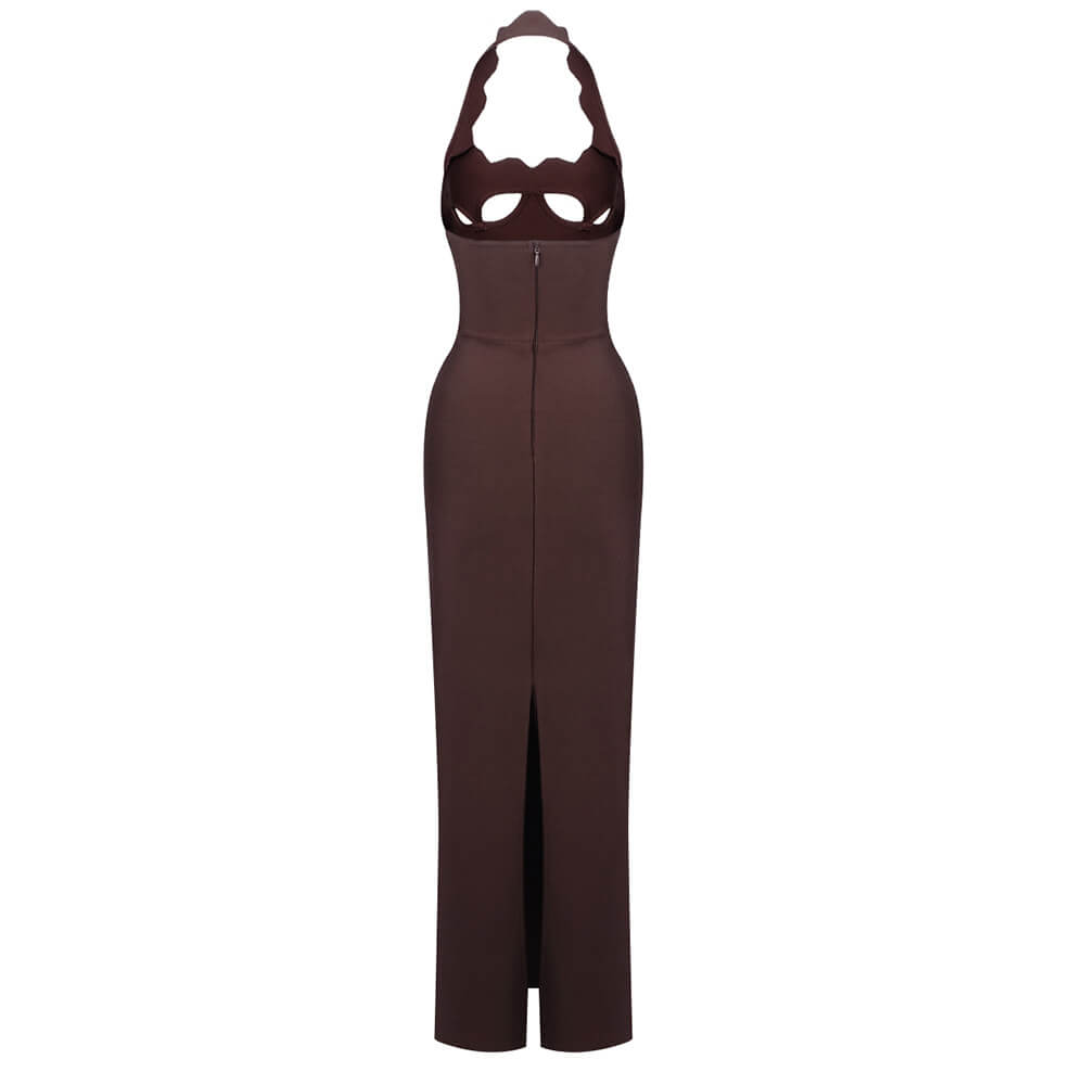 Noisette Halter Cut-Out Bodycon Maxi Dresses