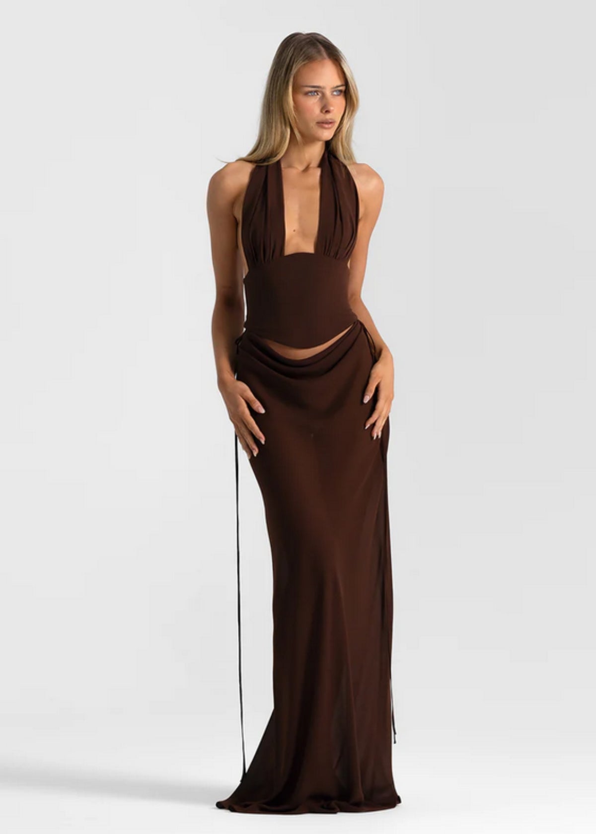 Espresso Bronte Top and Allira Skirt Set - ICYBOO