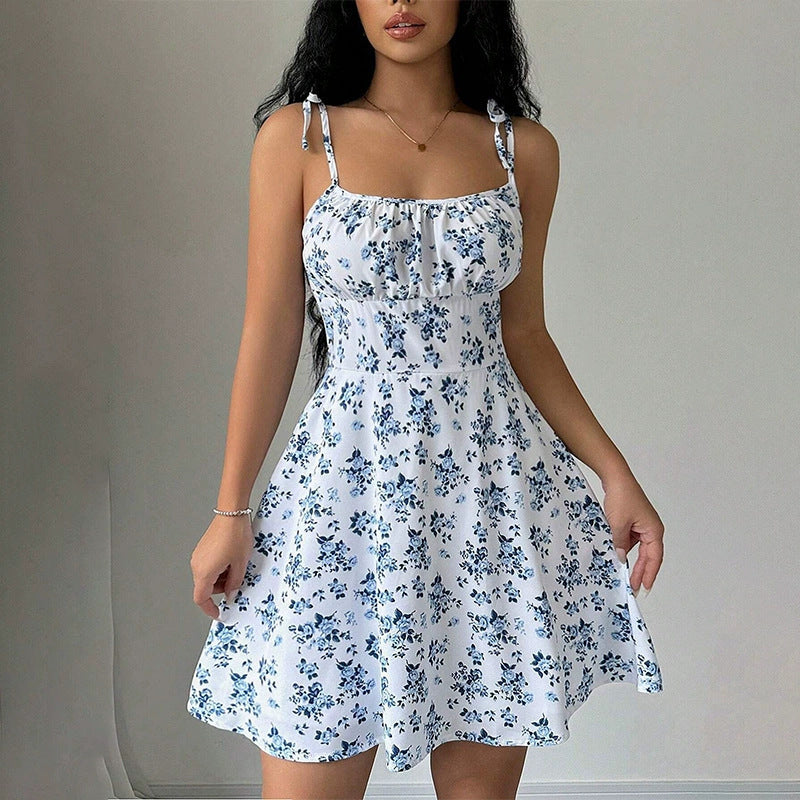 Floral A-Line Mini Summer Casual Dress - ICYBOO