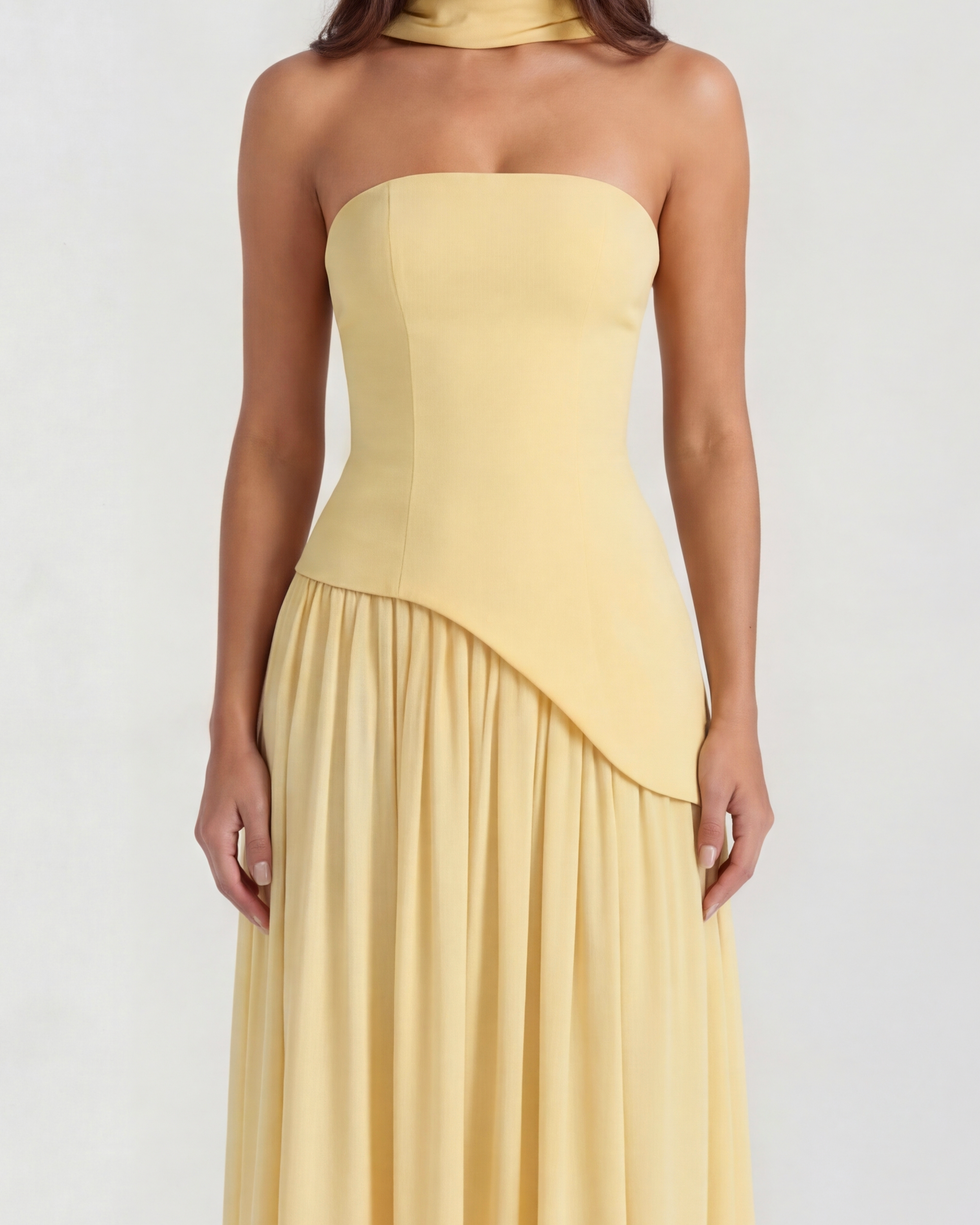 Serena Butter Yellow Maxi Dress - ICYBOO