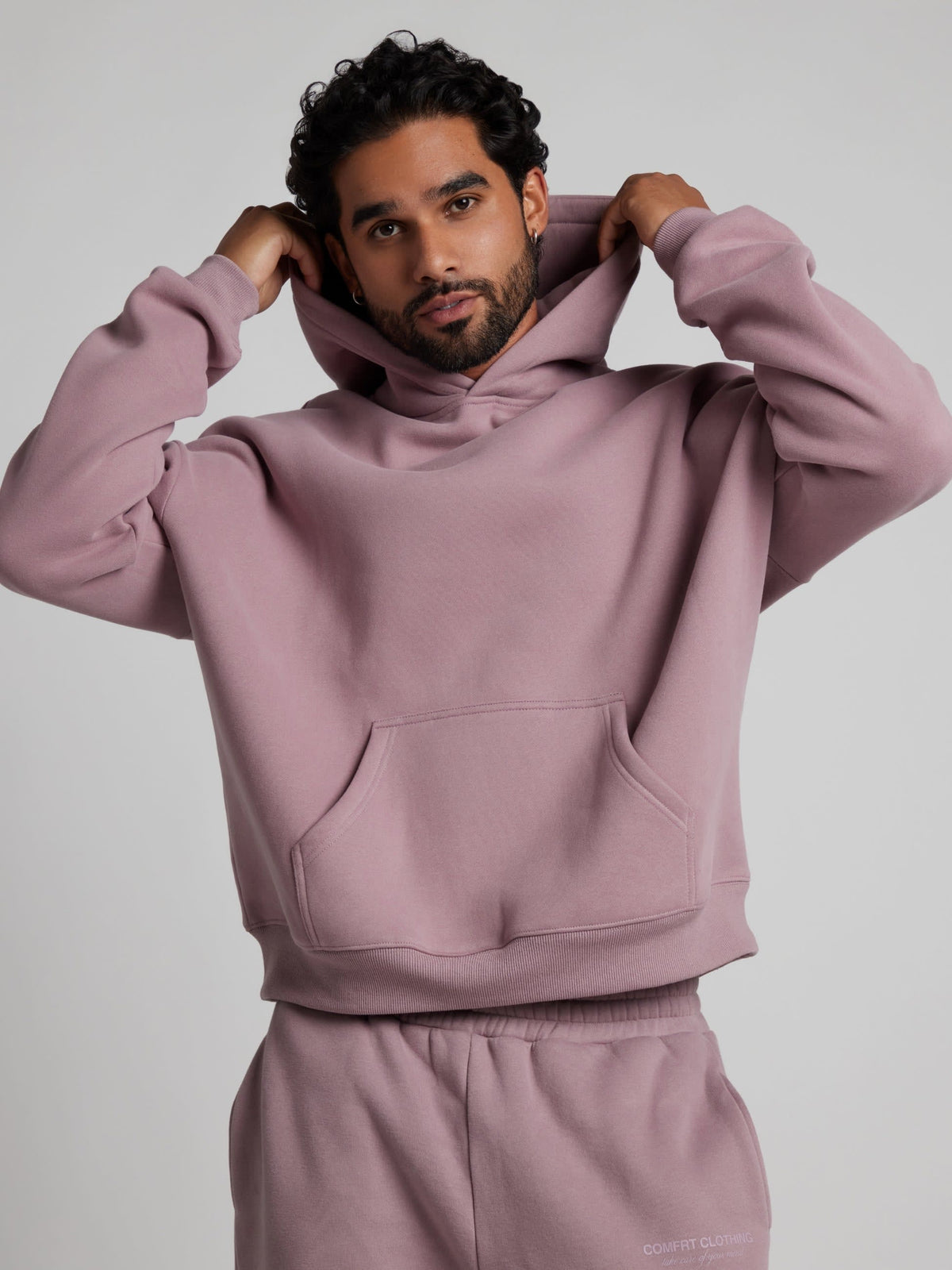 Basic Crop Fleece Hoodie