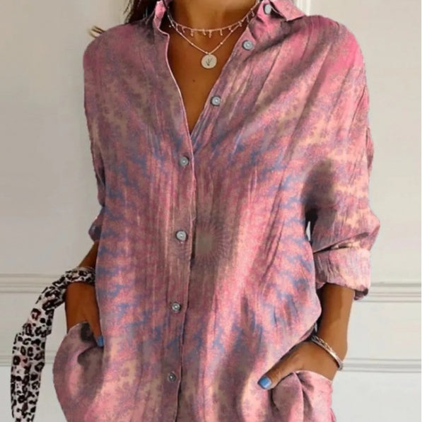 Pleated Elegant Midi Casual Shirt Dress - ICYBOO