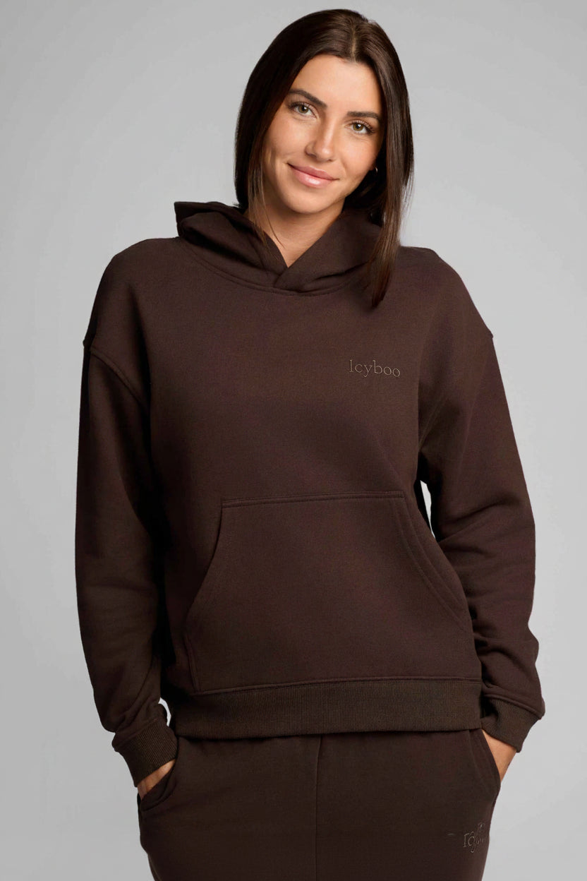 Halo Lightweight Fleece Crop Hoodie