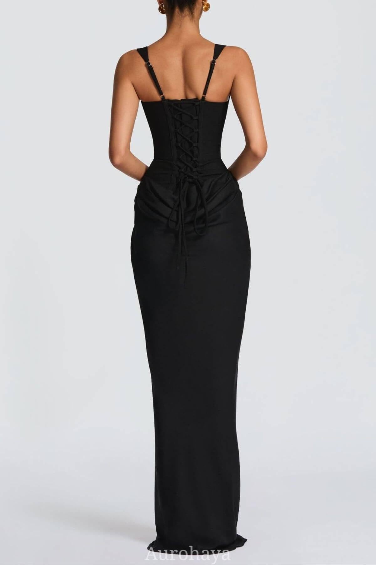Hortense Square Neck Corset Maxi Dress
