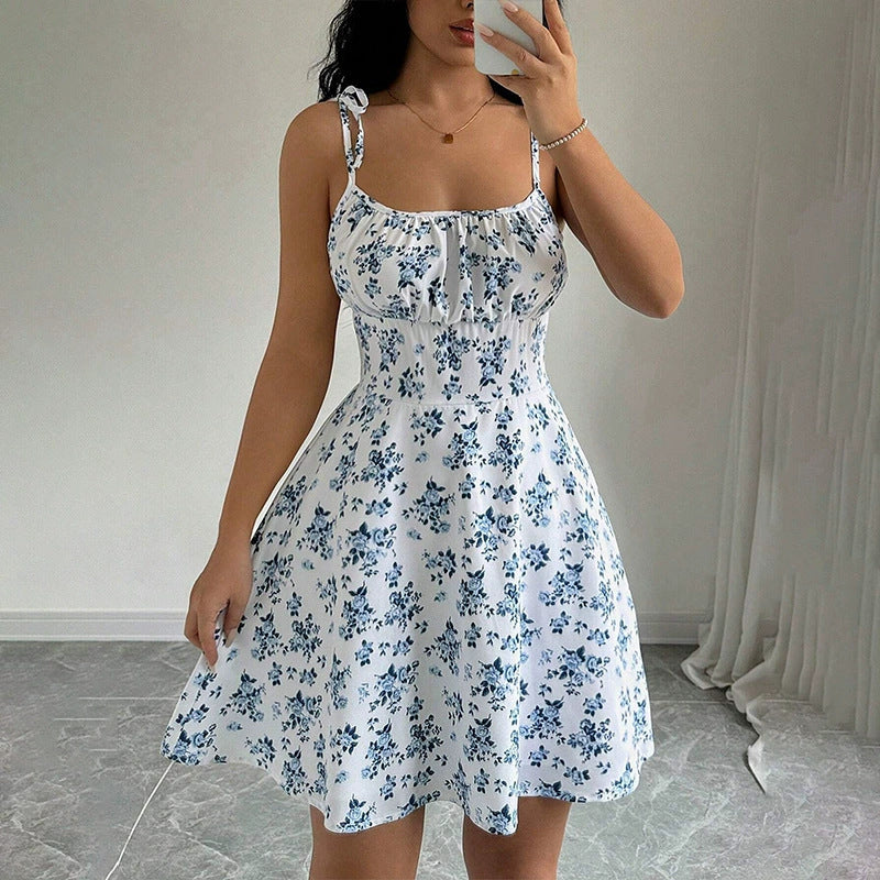 Floral A-Line Mini Summer Casual Dress - ICYBOO