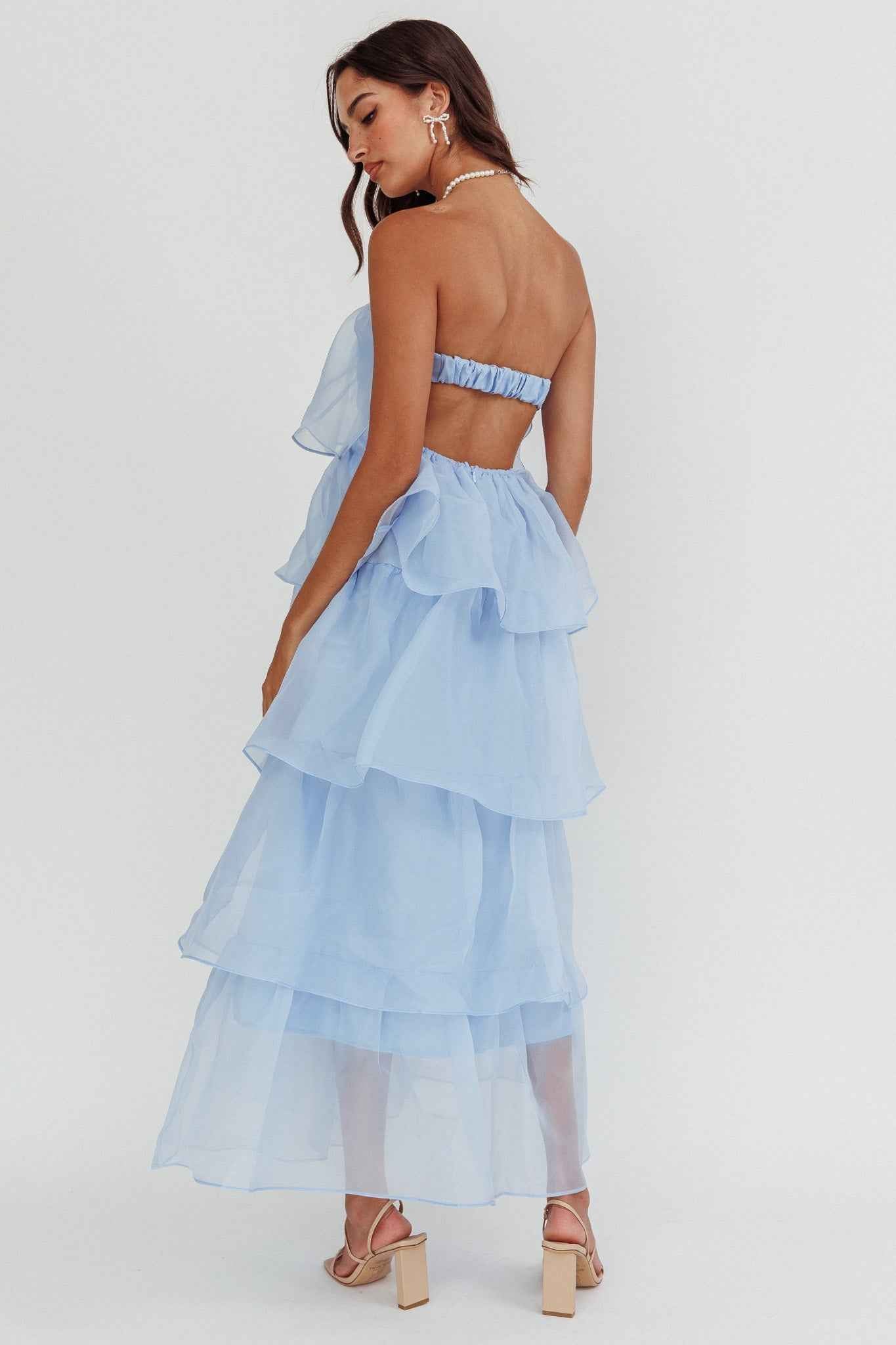 Behati | STRAPLESS TIERED MIDI PARTY OCCASION DRESS